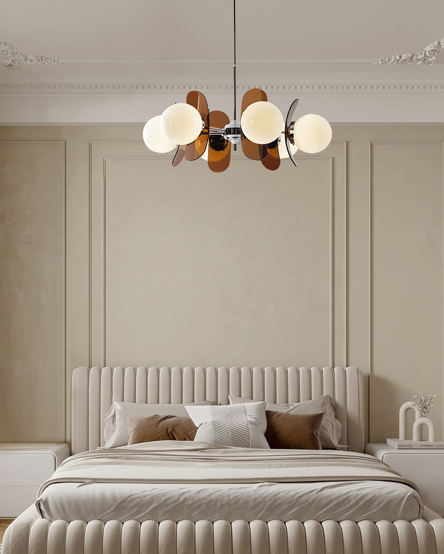 Glow in the Dark Chandelier - Elegant Phosphorescent Ceiling Light Fixture for Bedroom, Dining Room & Home Decor | Energy-Efficient LED Crystal Lighting