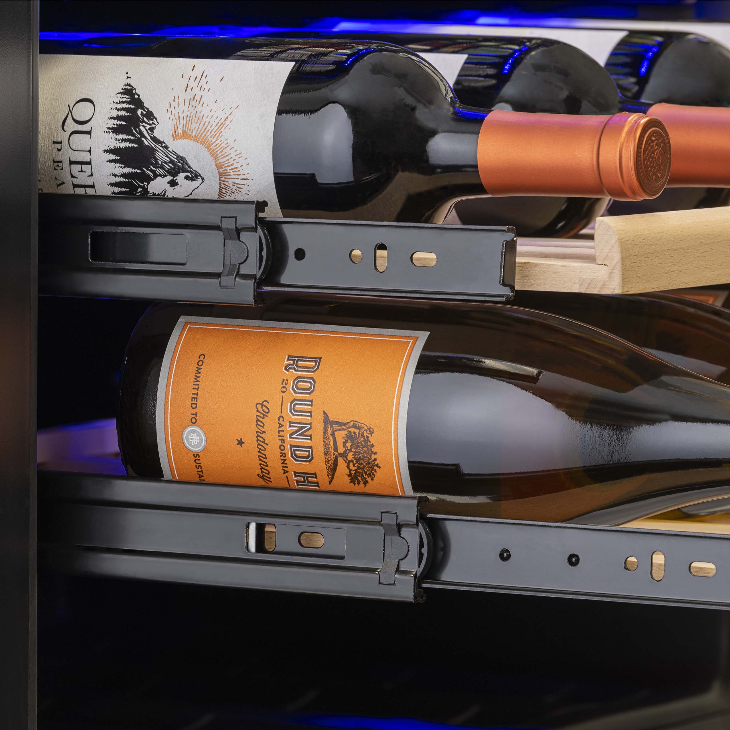 Newair® 70 Can 20 Bottle Dual Zone Beverage Refrigerator - Built-in Wine Cooler & Beer Fridge for Home Bar, Kitchen, or Office Use