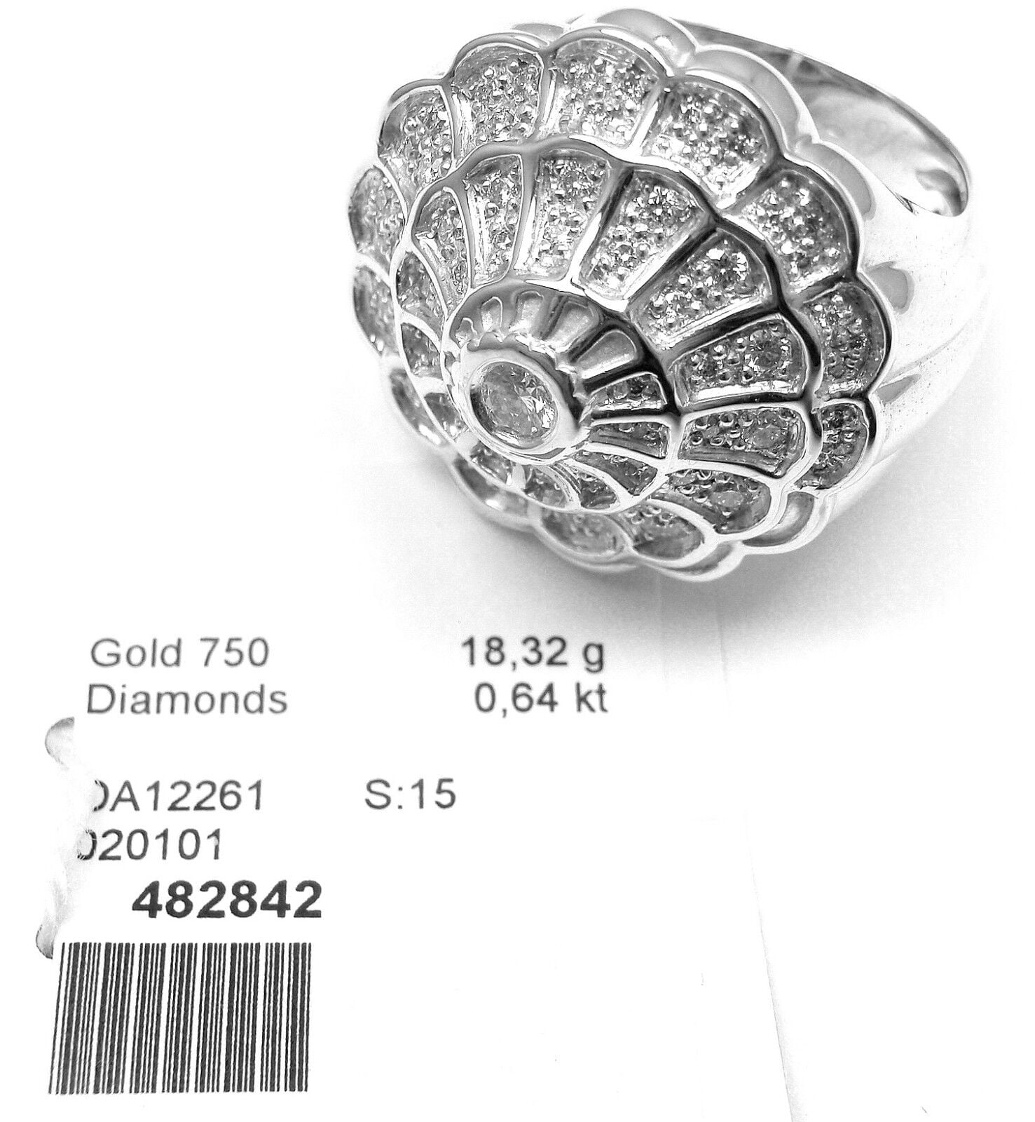 Authentic Carrera Y Carrera Afrodita 18k White Gold Diamond Ring for Women - Luxury Engagement & Wedding Jewelry Gift - Perfect for Anniversaries, Proposals & Special Occasions