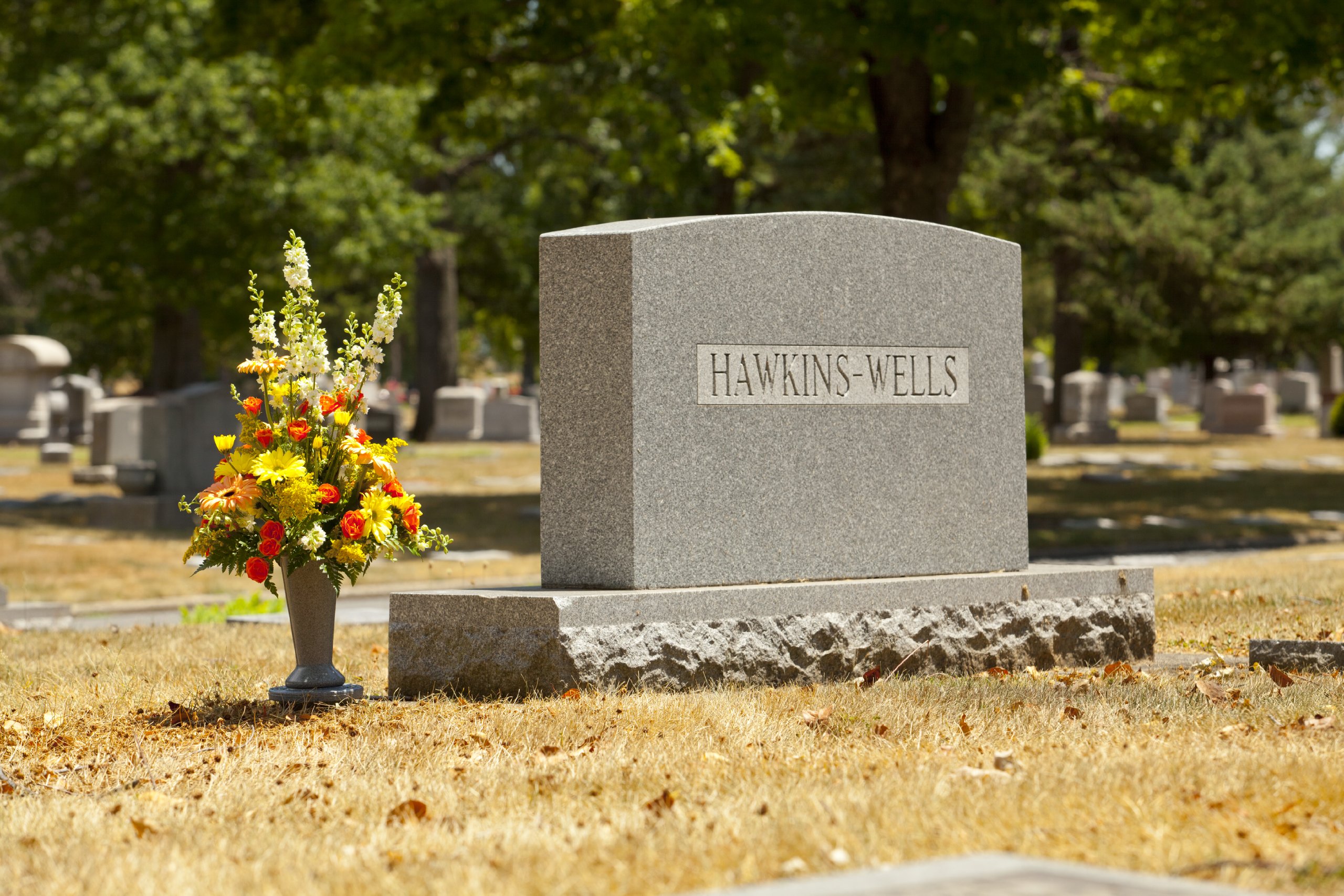 White Granite Replacement Cemetery Flower Vase - Theft Deterrent ForeverSafe Marker Vase by Granger Plastics for Gravesite Memorial Decor
