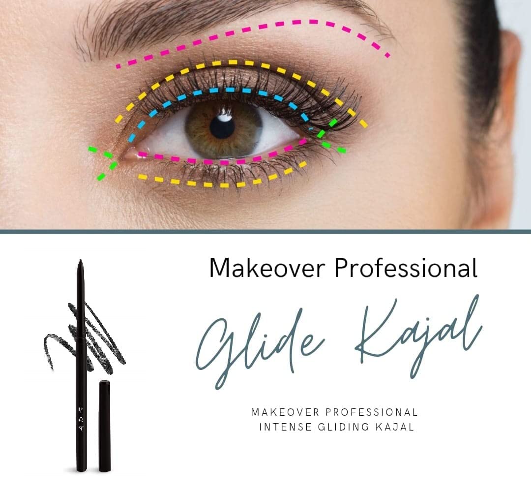 MASTADI ADS Long Lasting 12HR Kajal Eye Care (Pack of 1) + 3-in-1 Eyeliner, Kajal & Mascara Combo - Waterproof Smudge Proof Eye Makeup for Day & Night Wear