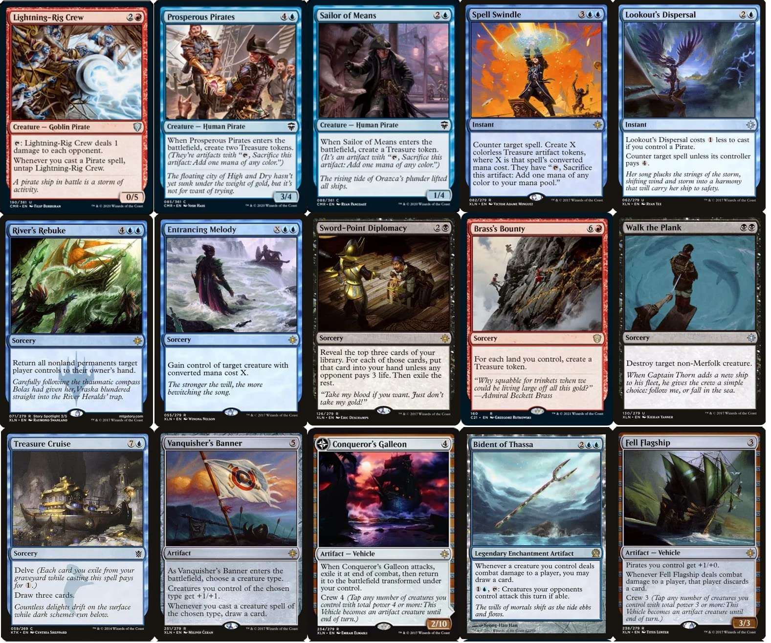 Premium Grixis Pirate Commander Deck - Custom Built 100-Card MTG EDH Deck for Competitive Play | Perfect for Magic: The Gathering Commander Games & Tournaments