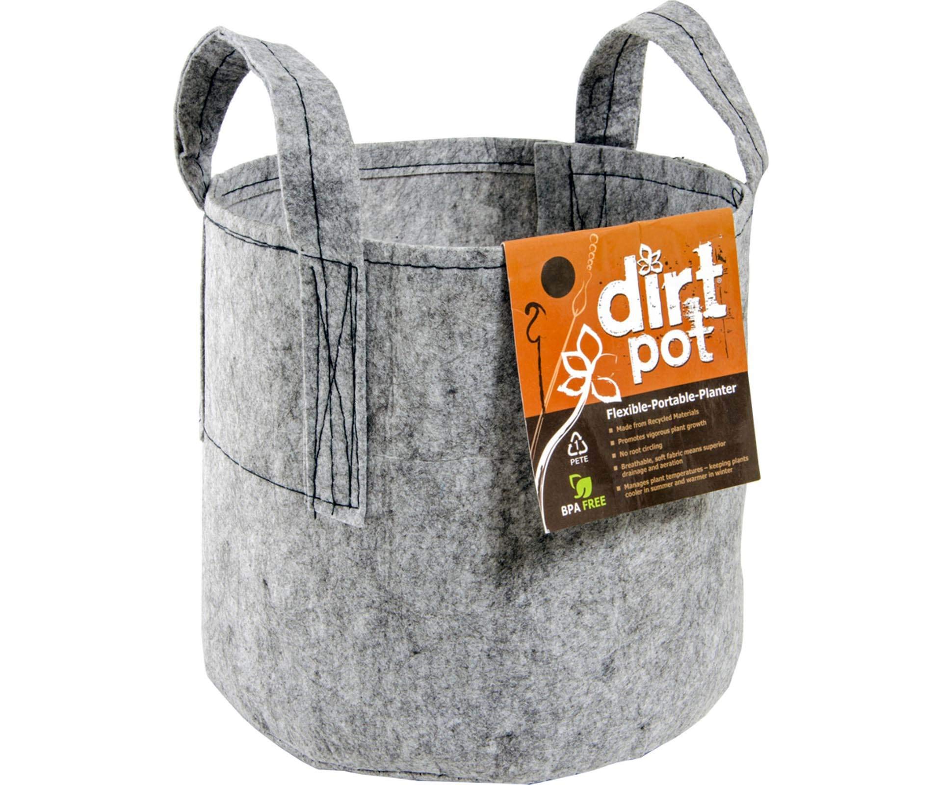 Hydrofarm HGDB25 25 Gallon Flexible Portable Planter - Lightweight Dirt Pot for Indoor/Outdoor Gardening, Perfect for Vegetables, Flowers & Herbs (Great for Balcony, Patio & Greenhouse Use)