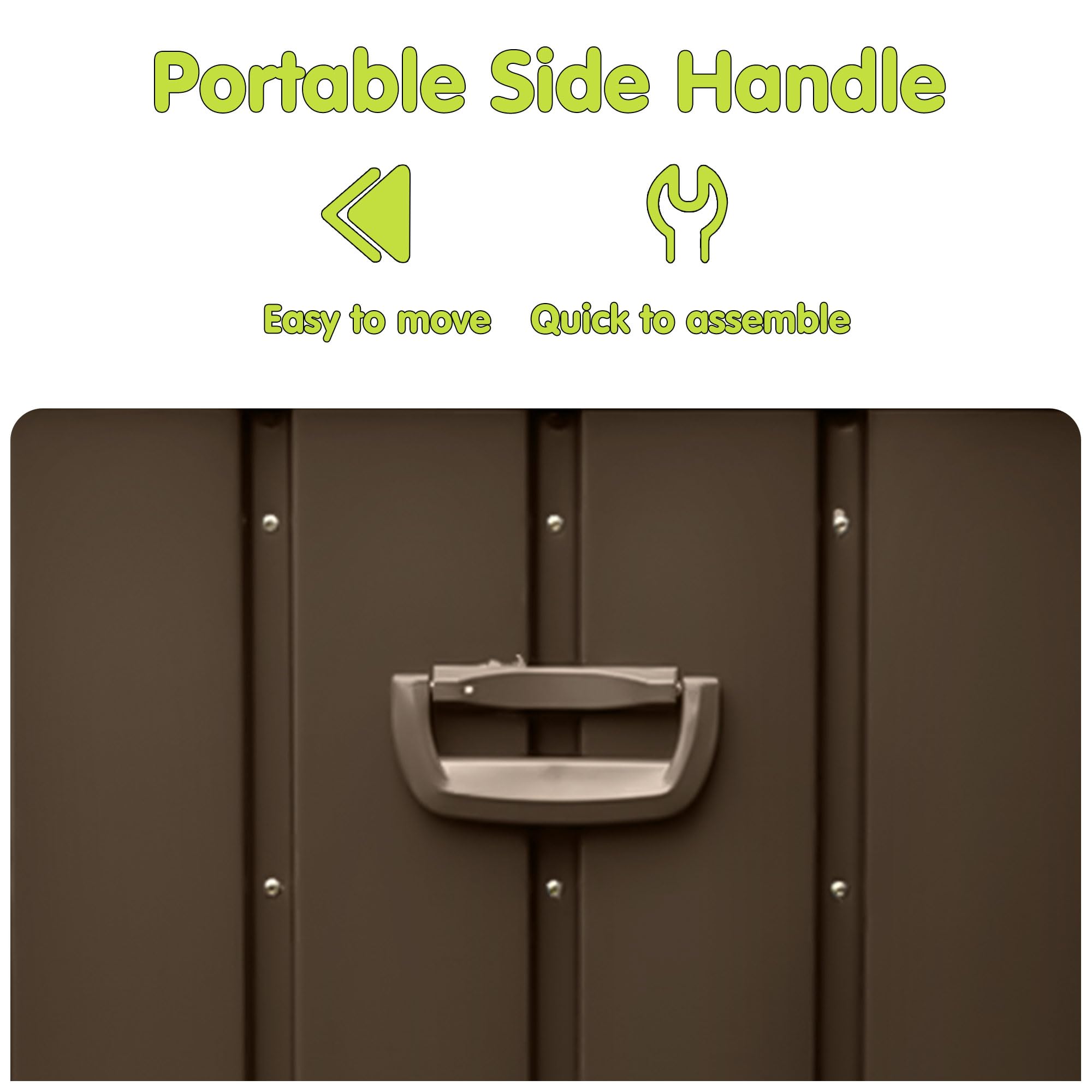 WIIS' IDEA 150 Gallon Outdoor Storage Deck Box with Lockable Lid & Wheels - Waterproof Large Patio Furniture Storage Container for Garden Tools, Pool Supplies, Cushions & Outdoor Equipment (Brown) - Perfect for Backyard, Deck, Poolside & Garage Organization