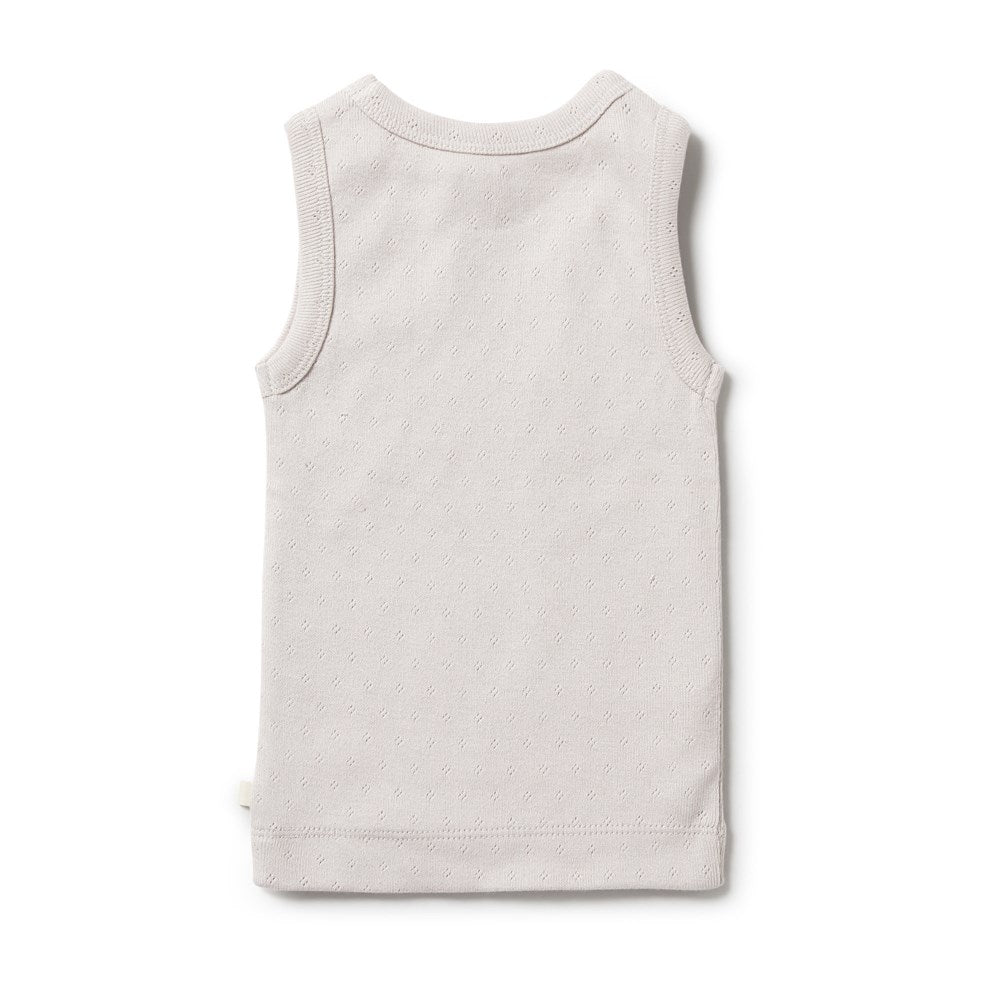 Organic Cotton Pointelle Singlet for Women - Soft & Breathable Summer Tank Top - Perfect for Yoga, Gym & Casual Wear