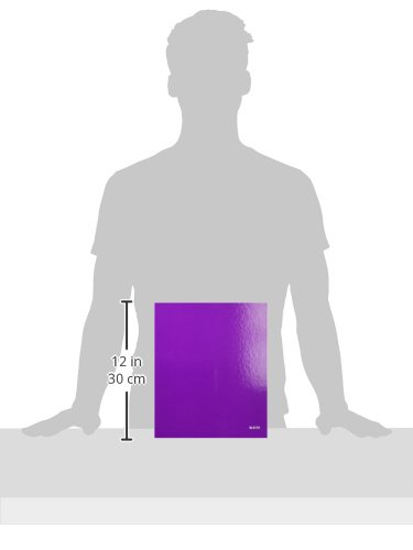 Leitz 4 Ring Binder - A4 Maxi Violet Metallic Binder for Office, School & Home Organization | Premium Document Storage Solution