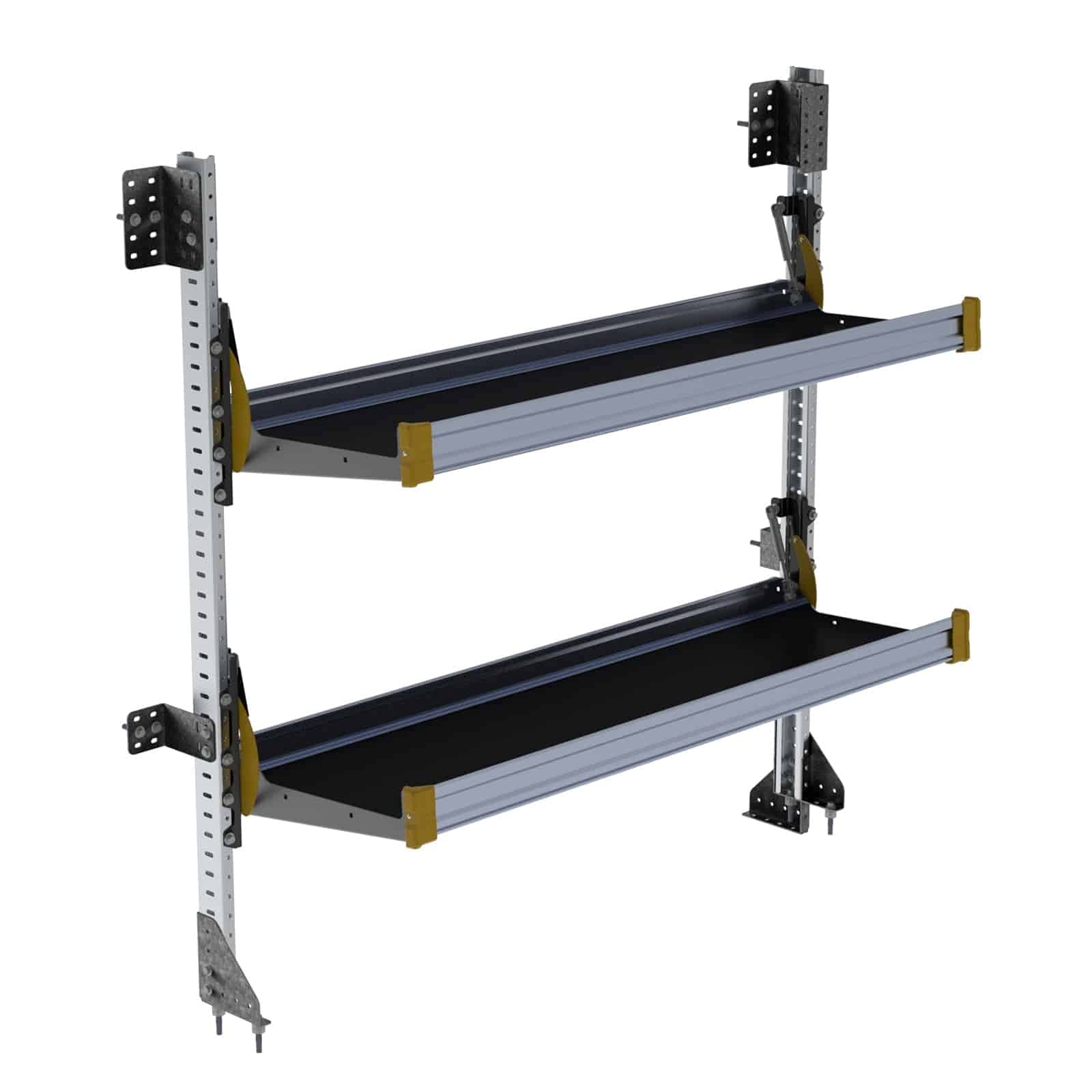 Fold-Away Van Shelving Unit with 2 Adjustable Shelves - 64