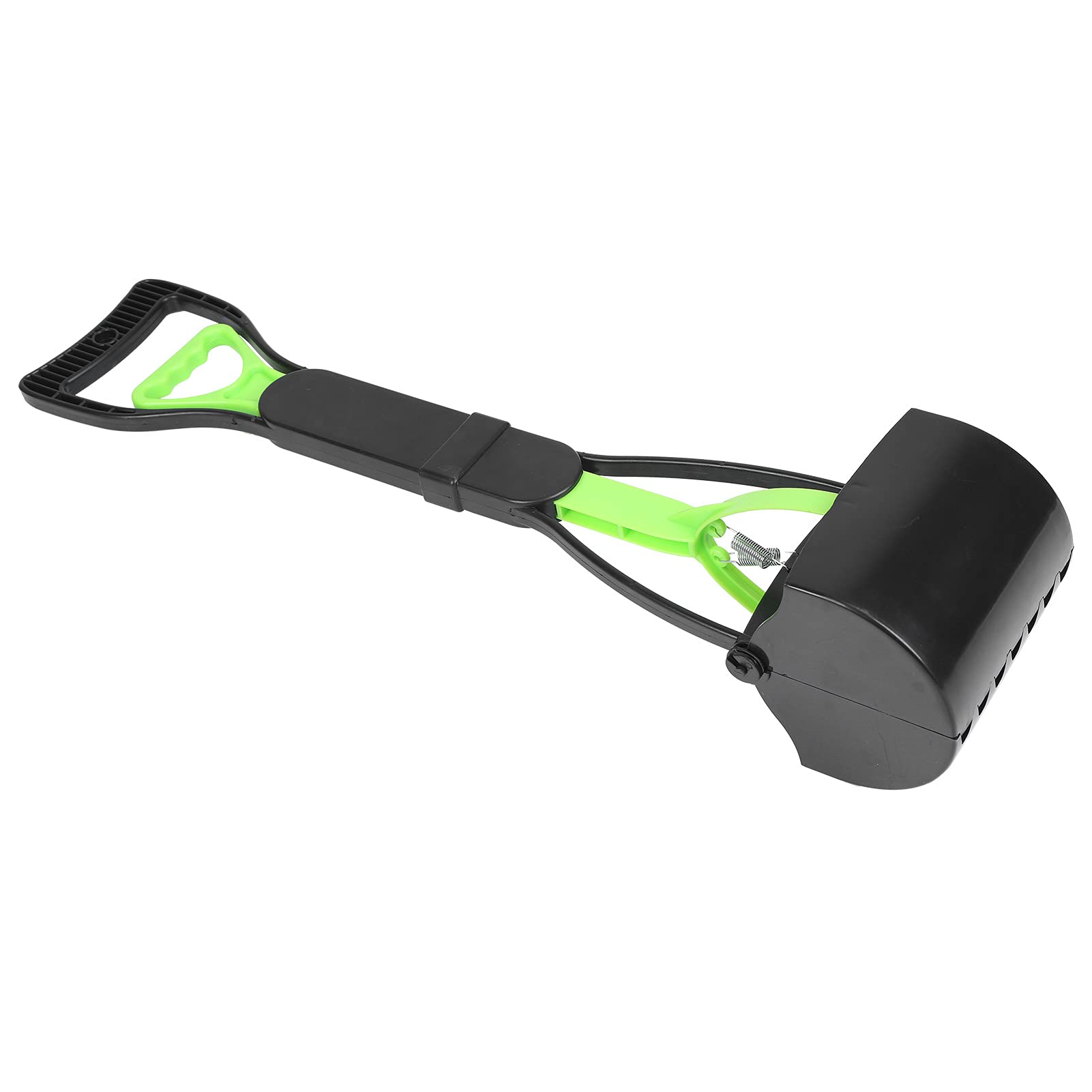 Eco-Friendly Pet Pooper Scooper with Long Handle - Durable Jaw Design for Easy Grass & Gravel Waste Pickup (Green+Black) - Perfect for Dogs, Cats & Yard Cleaning