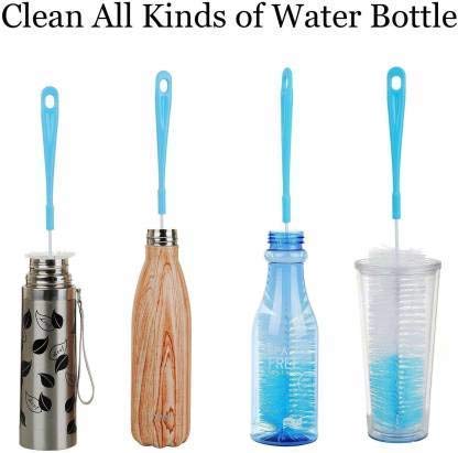 Long Handle Bottle Cleaning Brush Set - Nylon Bristles for Glass, Plastic & Stainless Steel Water Bottles - Perfect for Baby Bottles, Sports Bottles & Hard-to-Reach Containers - Dishwasher Safe Cleaning Tool for Home & Kitchen