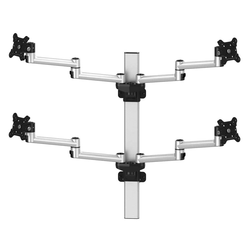 Continews 4 Monitor Wall Mount with Swivel Arm for Office Setup