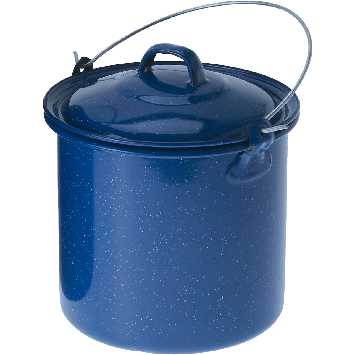 1.75 Qt. Straight Pot with Lid - Blue Ceramic Cooking Pot for Soup, Stew & Pasta | Stovetop & Oven Safe | Perfect for Kitchen, Camping & Gifts
