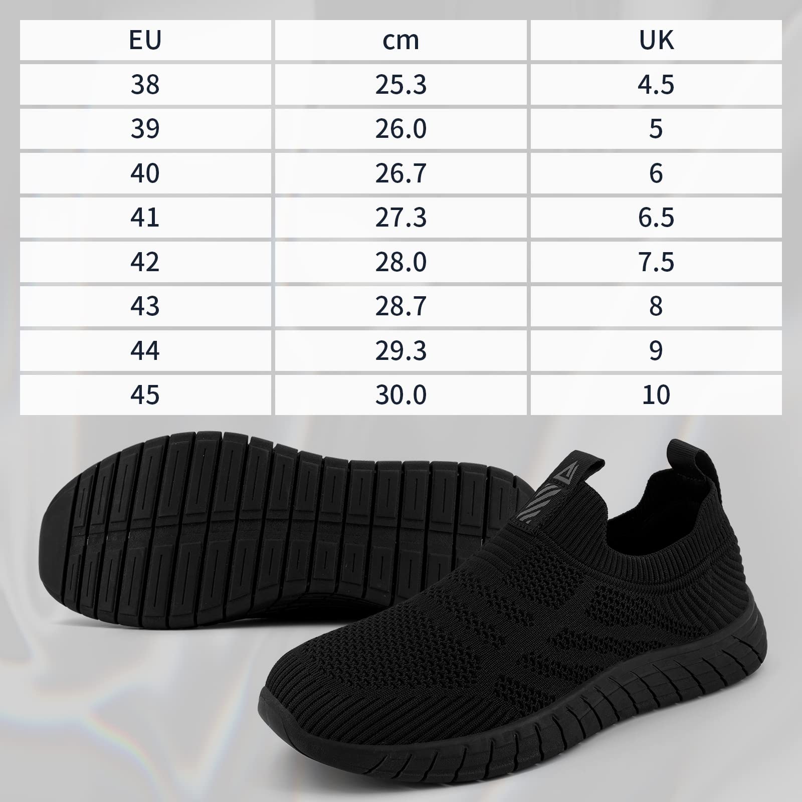 ODCKOI Men's Slip-On Running Shoes - Lightweight Gym Sneakers for Fitness, Outdoor & Walking - Non-Slip Breathable Comfortable Athletic Shoes for Jogging, Workouts & Daily Wear