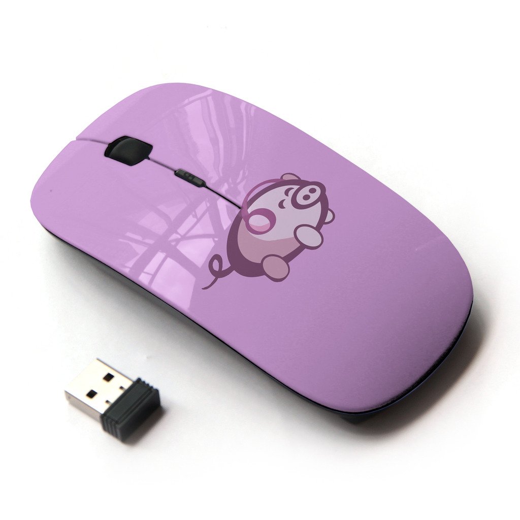 2.4G Wireless Optical Mouse - Cute Pink Music Pig Design for PC, Laptop, Office & Gaming Use