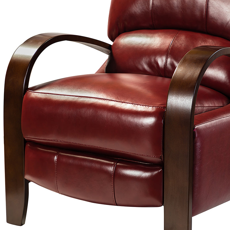 Melissa Genuine Leather Manual Recliner Chair - Handcrafted Full Grain Leather Living Room Recliner with Smooth Manual Mechanism, Perfect for Home Theater, Gaming, and Relaxation