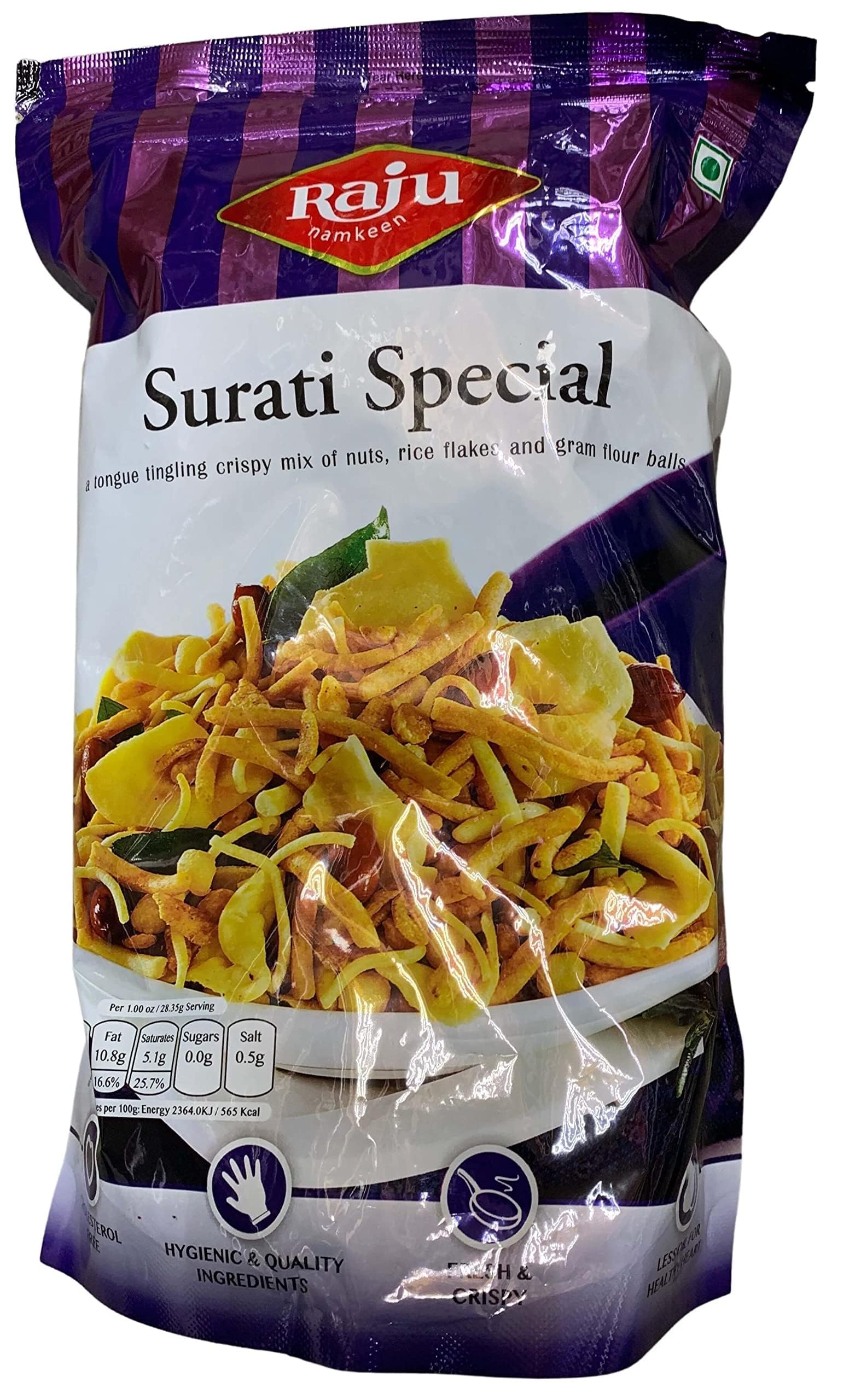 Raju Snacks Surati Special 400g - Authentic Indian Snacks for Parties, Travel & Home Enjoyment