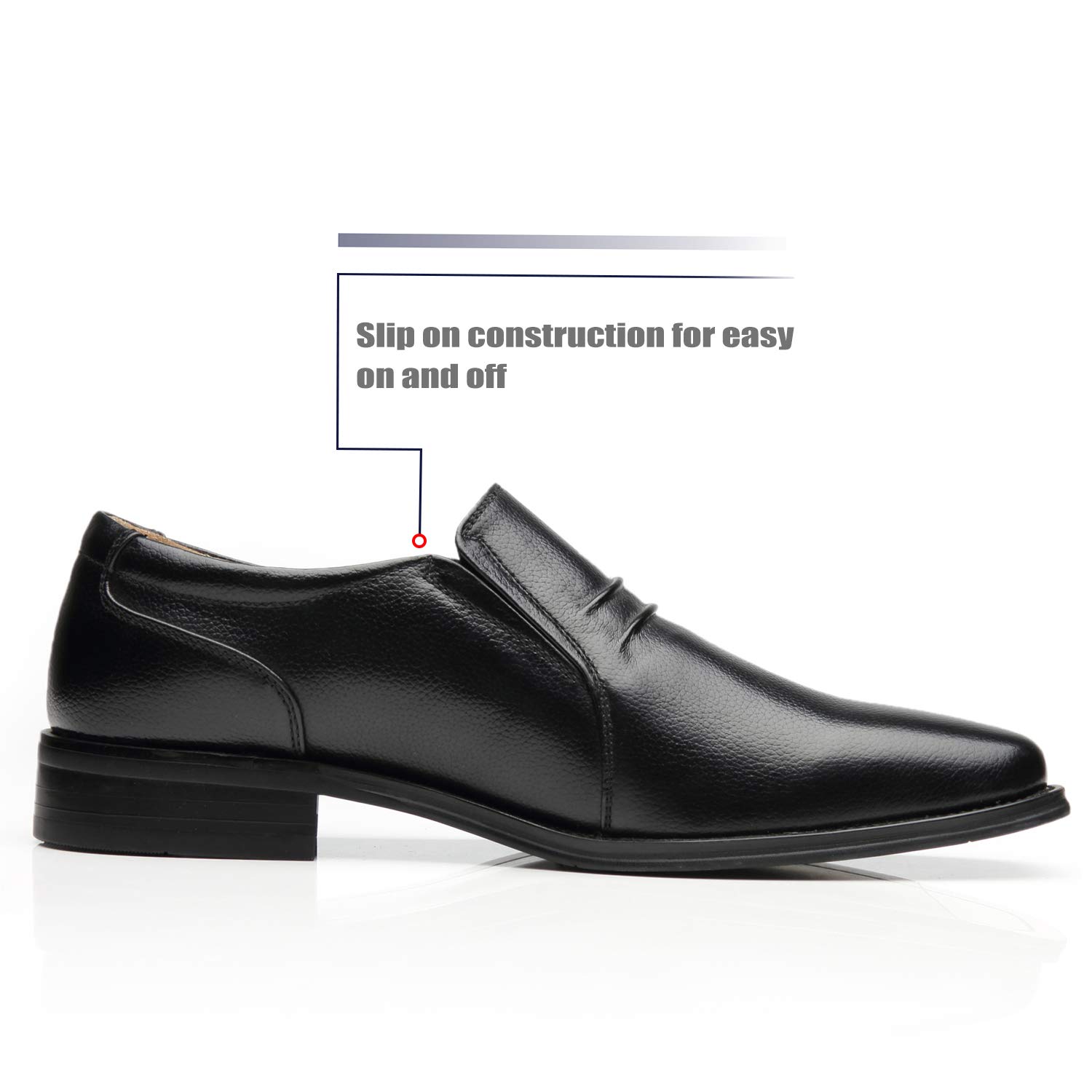 Men's Leather Slip On Loafers - Comfortable Business Casual Dress Shoes for Work & Office | Classic Style for Professional & Formal Occasions