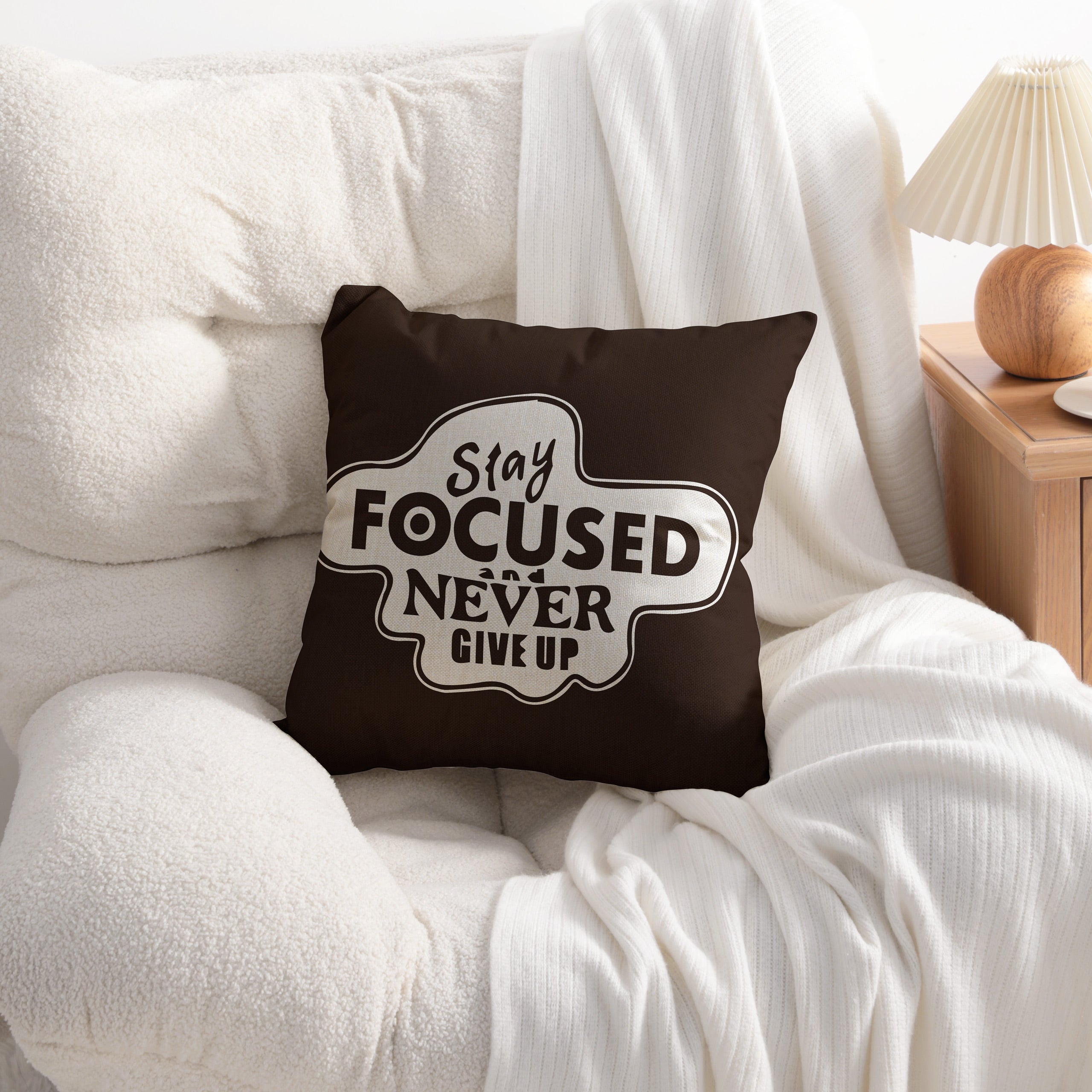 NTBAY Motivational Linen Throw Pillow Cover 18x18 Inches - Inspirational Words Decor for Sofa, Couch & Bed - Perfect for Living Room, Bedroom & Office Decor