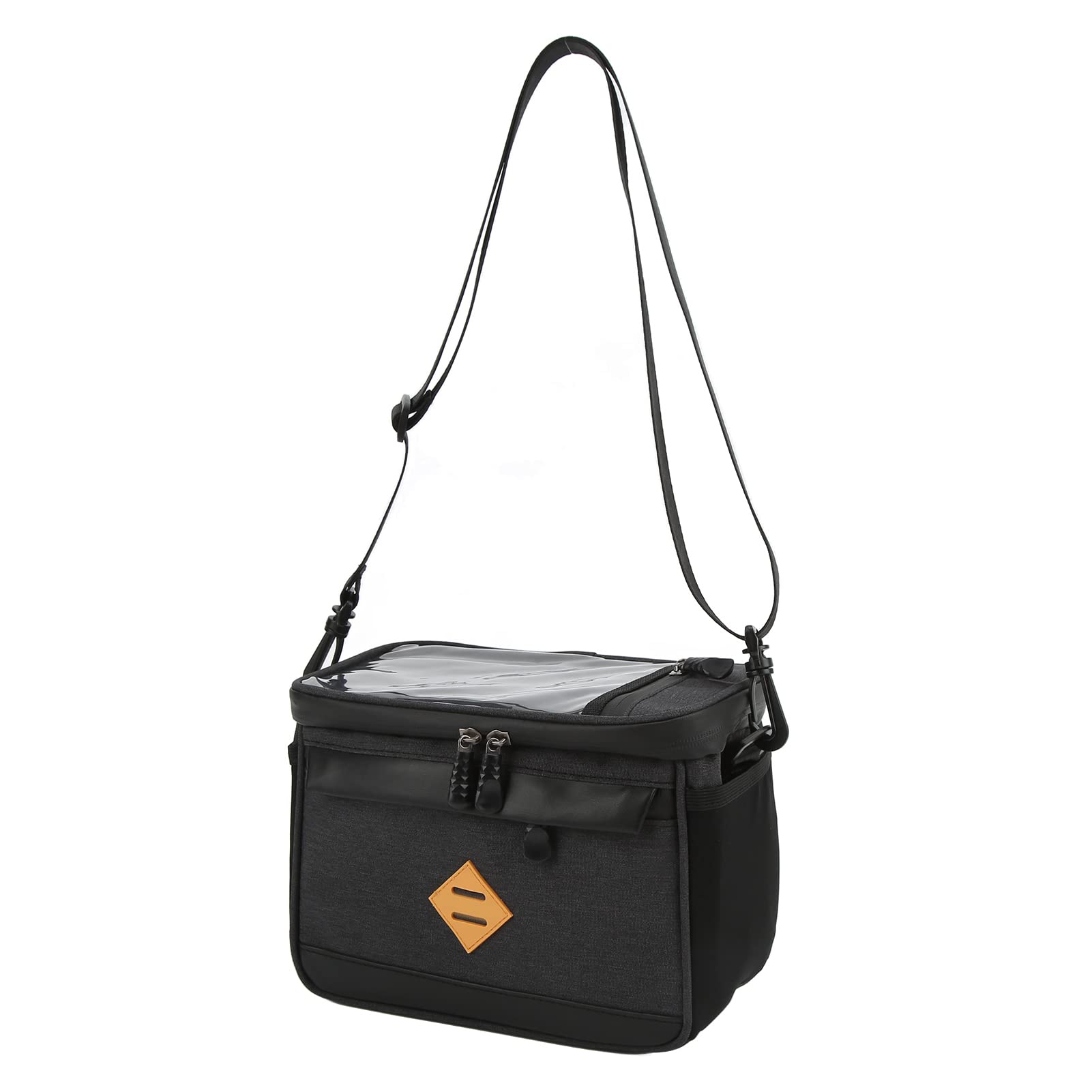 **Uxsiya Bike Front Phone Pouch – Elastic Side Pocket Frame Bag with Shoulder Strap, Thermal Insulation for Road Bicycle – Perfect for Commuting, Cycling & Outdoor Adventures**
