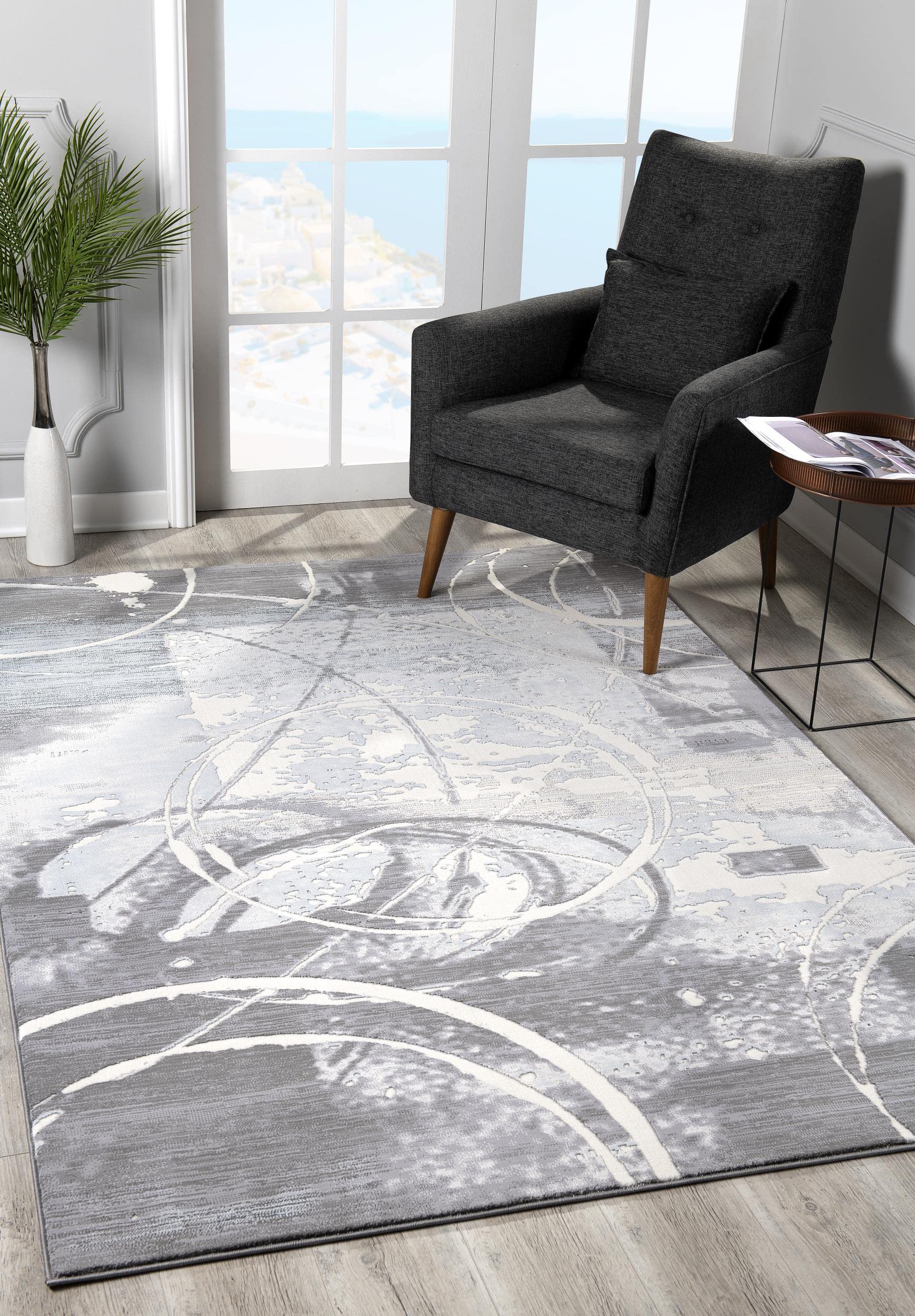 Modern Abstract Area Rug 5x8 Feet - Oasis Collection by Rug Branch (5'3