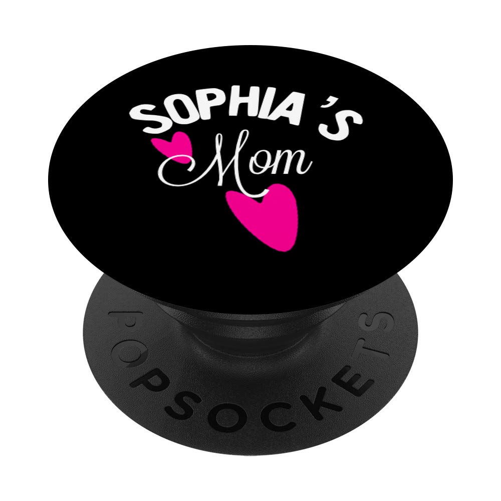 Sophia's Mom Pink Hearts T-Shirt - Cute Heart Print Women's Top for Casual Wear, Mother's Day Gift & Everyday Outfits
