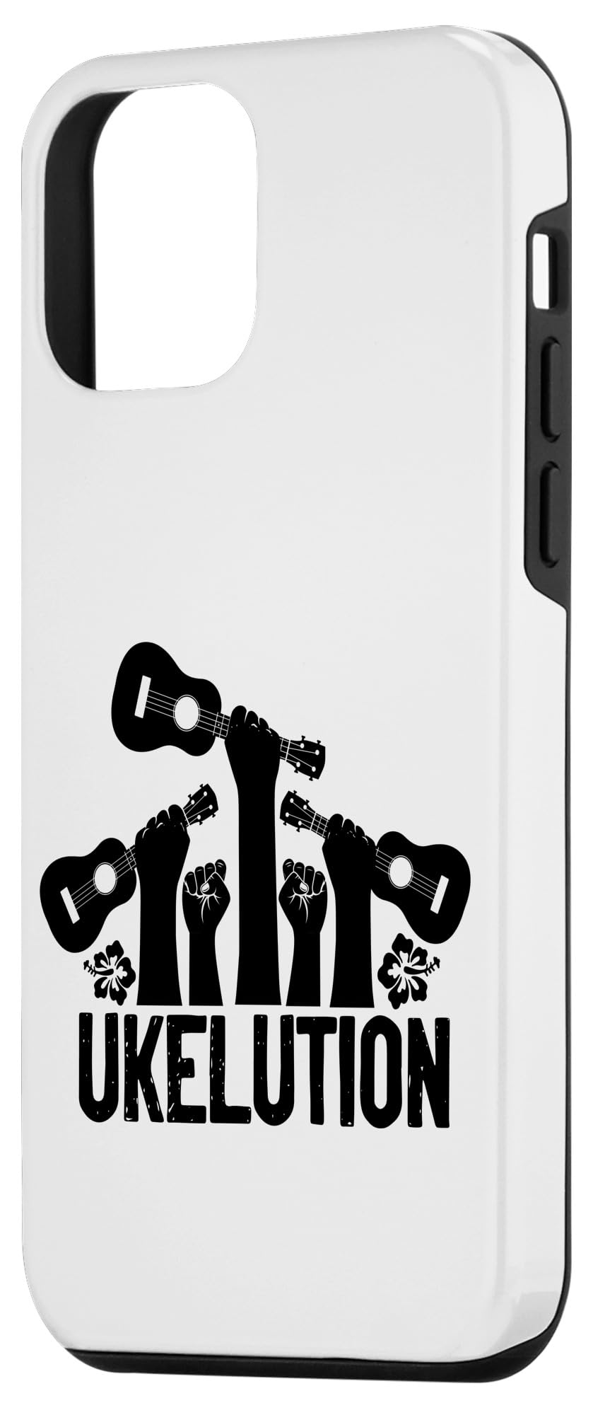 iPhone 12 Mini Hawaiian Ukulele Design Protective Case - Durable Phone Cover with Tropical Uke Pattern, Perfect for Beach Vacations & Music Lovers