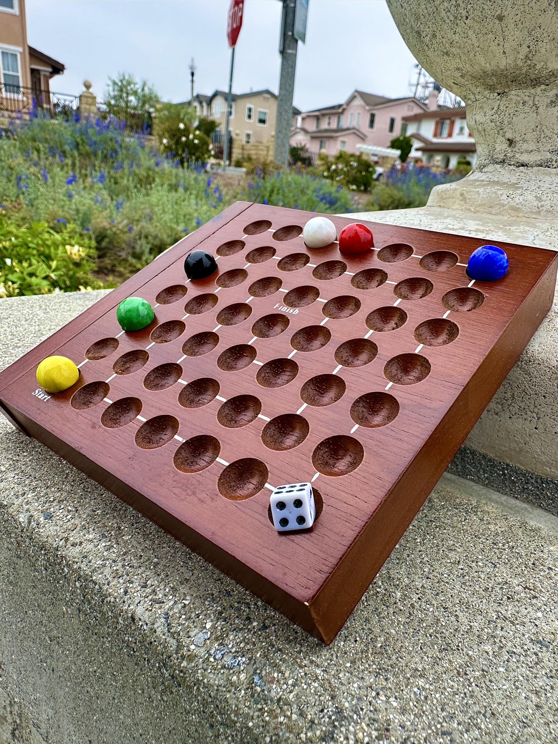 WE Games Wooden Cat & Mouse Board Game - Travel Size 5 Inch - Classic Strategy Game for Kids & Adults - Perfect for Family Game Night, Road Trips & Camping