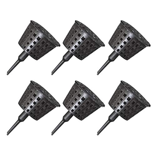 20 Pack Black Mesh Fertilizer Baskets - Portable Garden Nursery Pots with Lids for Succulents, Orchids & Bonsai Plants | Ideal for Indoor Gardening, Aquarium Decor & Hydroponic Growing