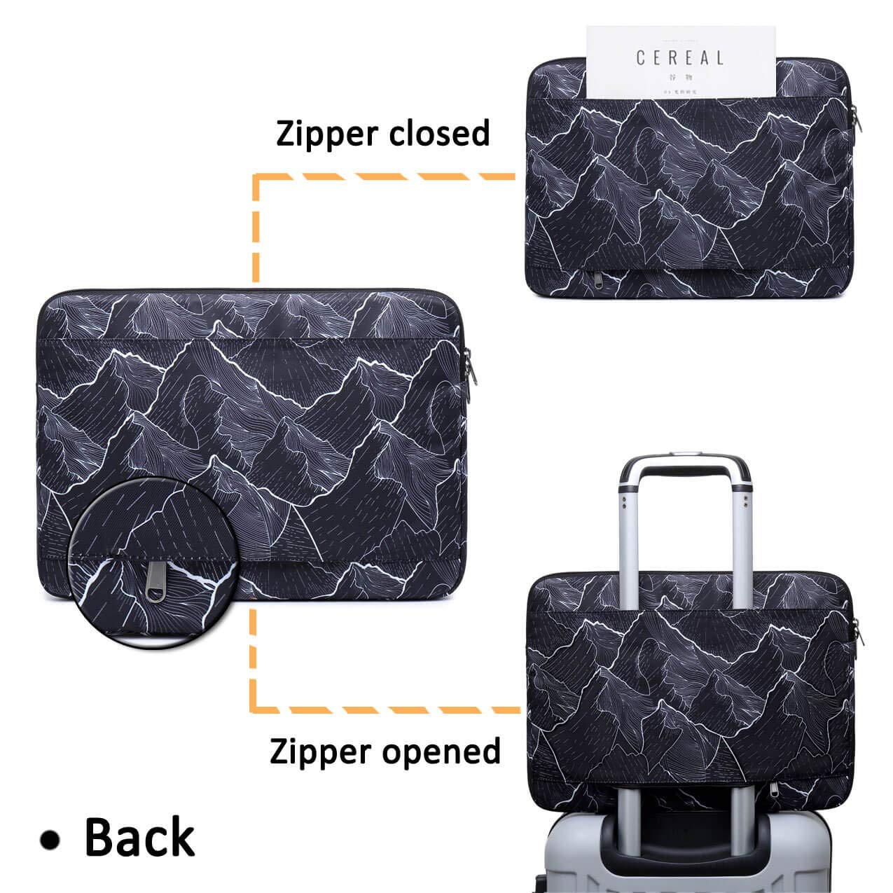 Premium 13-14 Inch Laptop Sleeve Bag with Small Accessory Case - Compatible with MacBook Air, MacBook Pro, Chromebook & Surface Book - Waterproof & Shockproof Protective Cover for Work, Travel & School Use