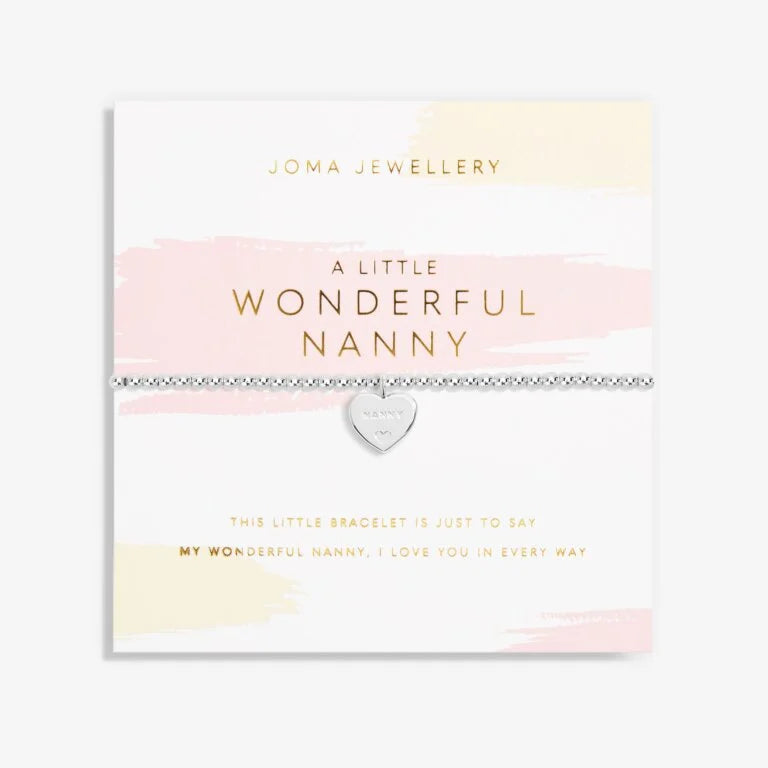 Joma Jewellery Bracelet - A Little Wonderful Nanny Charm Bracelet for Women, Elegant Gift for Mom, Sister, Wife | Perfect for Everyday Wear, Special Occasions & Gifting