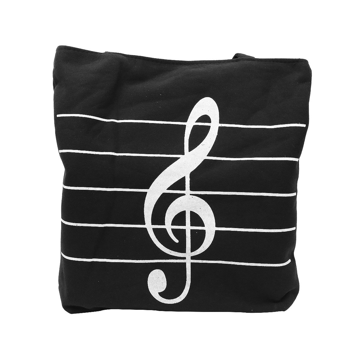 Stylish Music Notes Printed Canvas Tote Bag - Reusable Eco-Friendly Grocery & Shopping Shoulder Bag for Women & Girls (Black) - Perfect Gift for Musicians, Students & Fashion Lovers