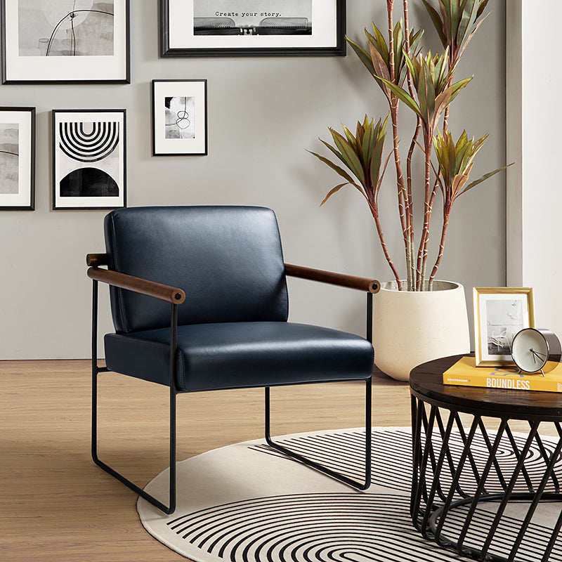 Edurne Modern Armchair with Sturdy Metal Legs - Perfect for Living Room, Office, and Lounge Areas