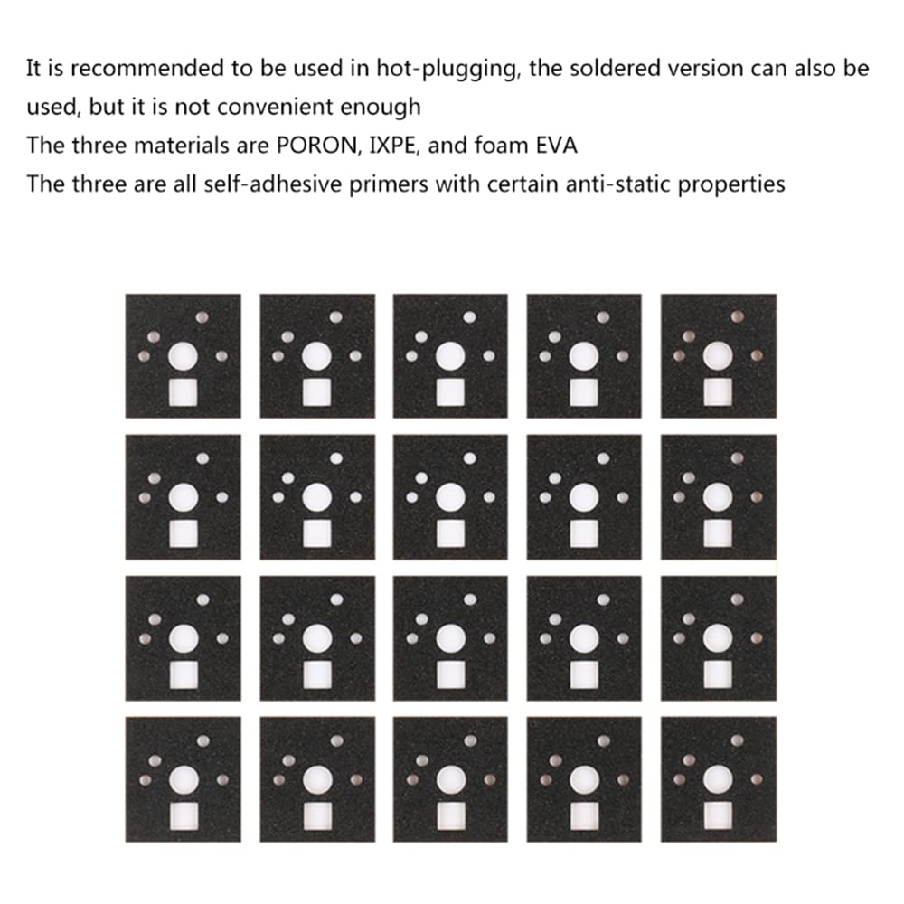 120PCS Mechanical Keyboard Switch Films - PORON Foam Sound Dampening Stickers for Switch Stabilizers | Noise Reduction & Insulation | Perfect for Gaming, Typing & Office Keyboards
