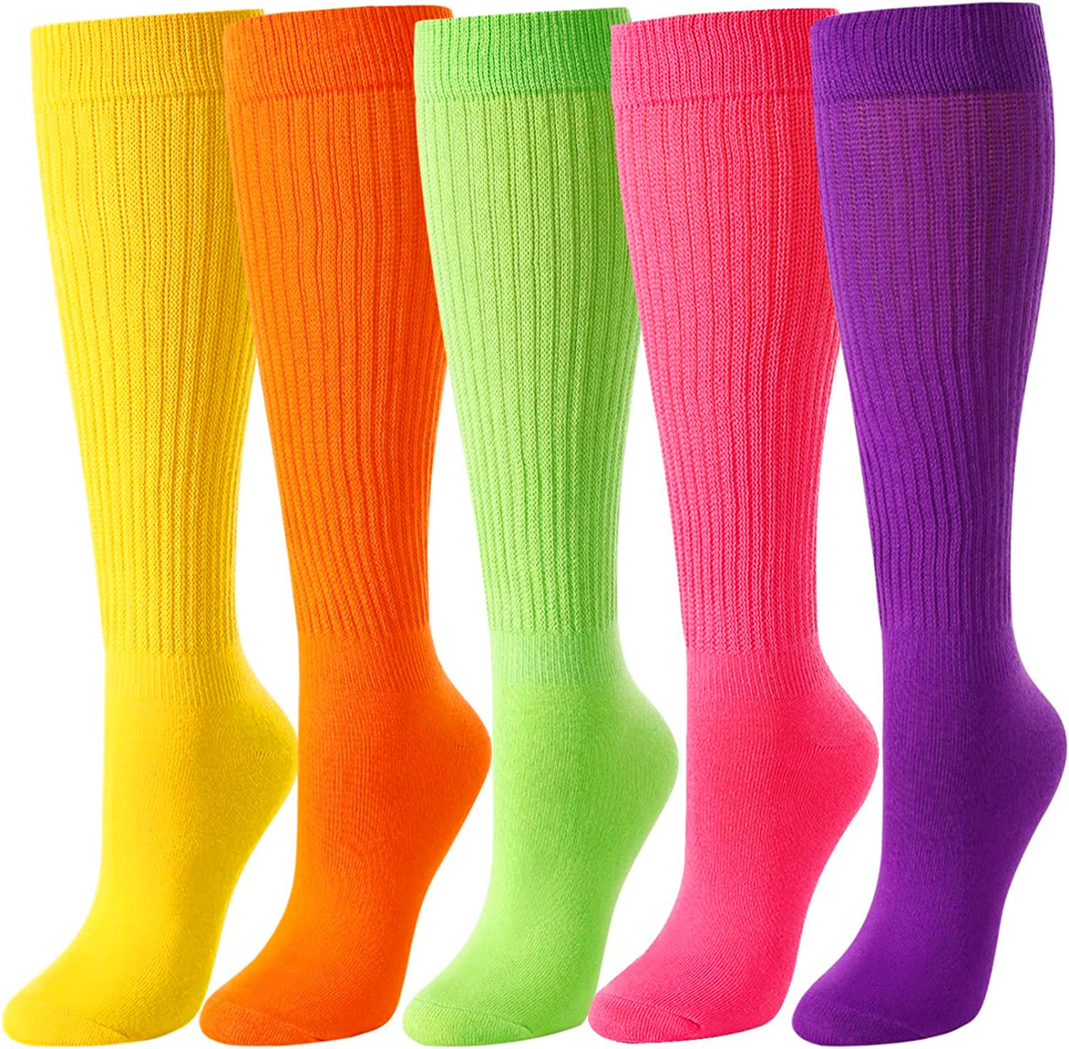 Zmart Women's Slouchy Knee High Socks - 4-5 Pairs Soft Comfortable Socks for Casual Wear, Outfits & Lounge