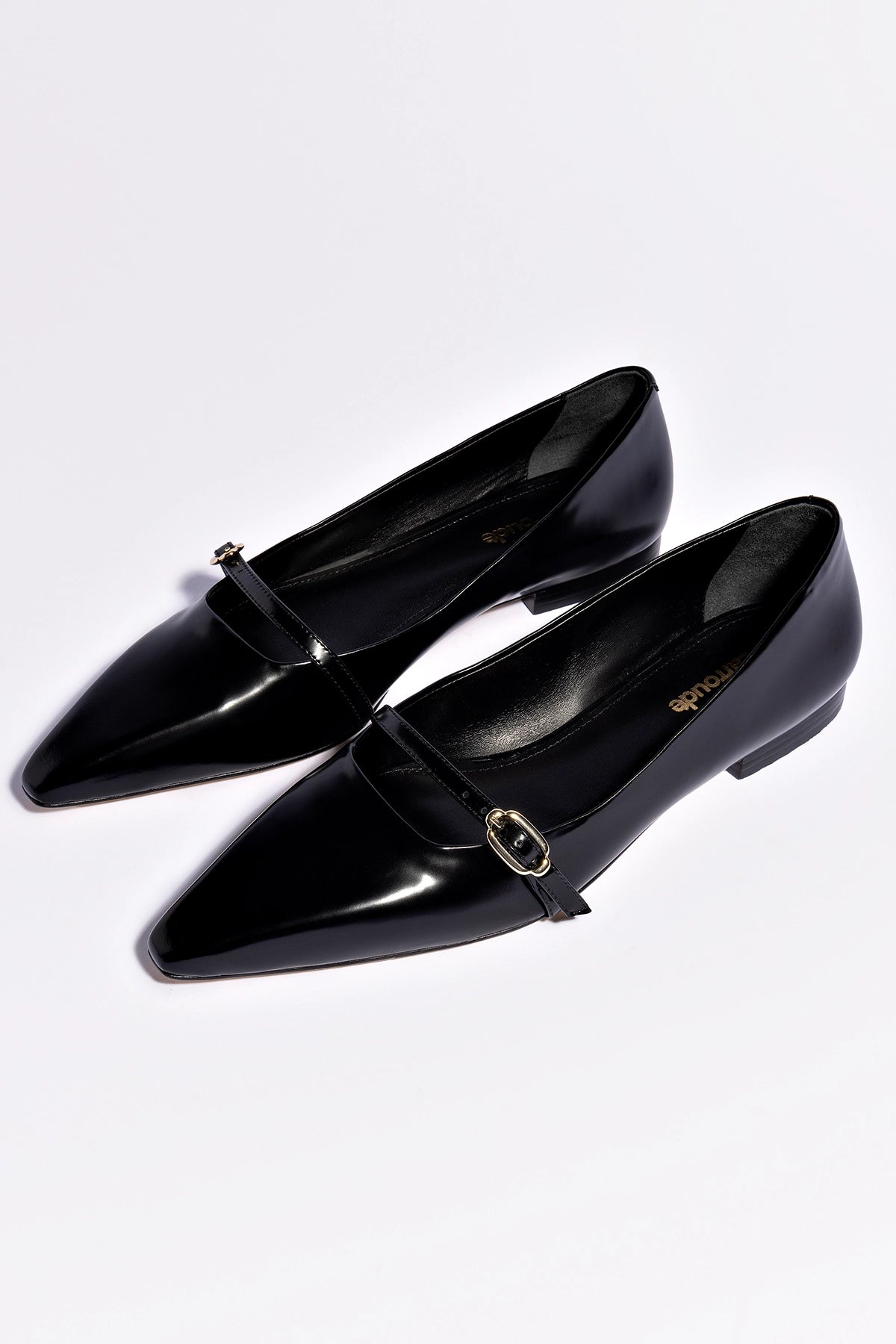 Black Leather Irene Flat Shoes - Comfortable & Stylish Women's Loafers for Work, Office & Casual Wear