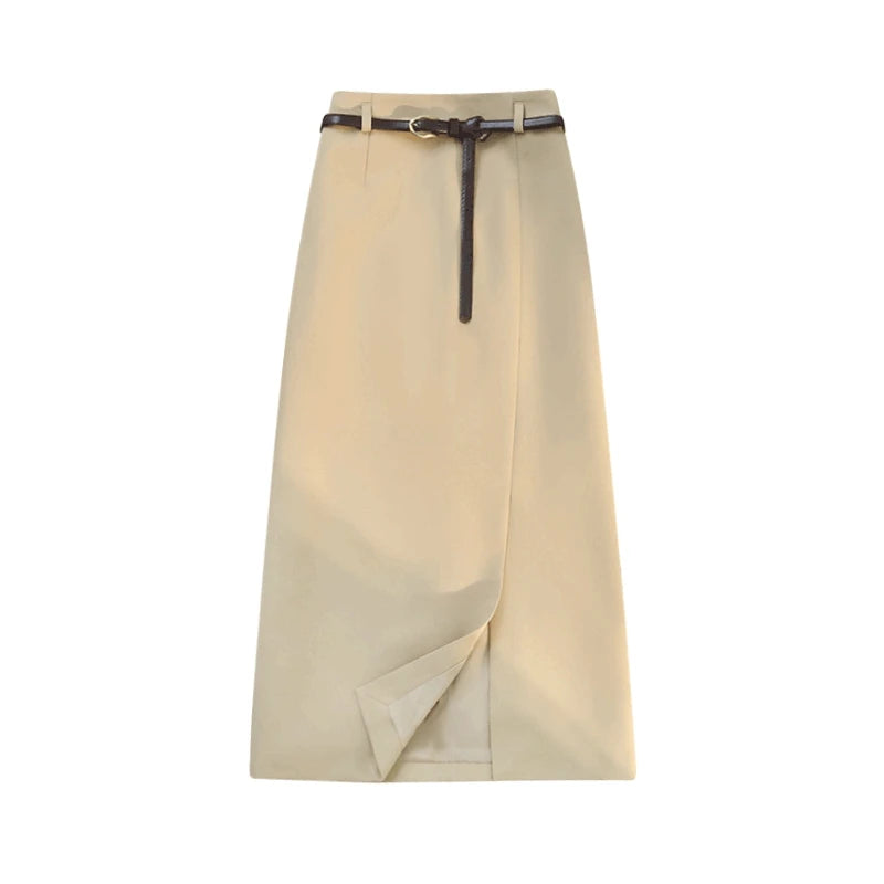 Elegant High Waist Long Split Skirt for Women - Black & Blue Summer Streetwear | Khaki Slim Party Skirt | 2024 Fashion Trend | Perfect for Club Nights, Casual Outings & Office Wear