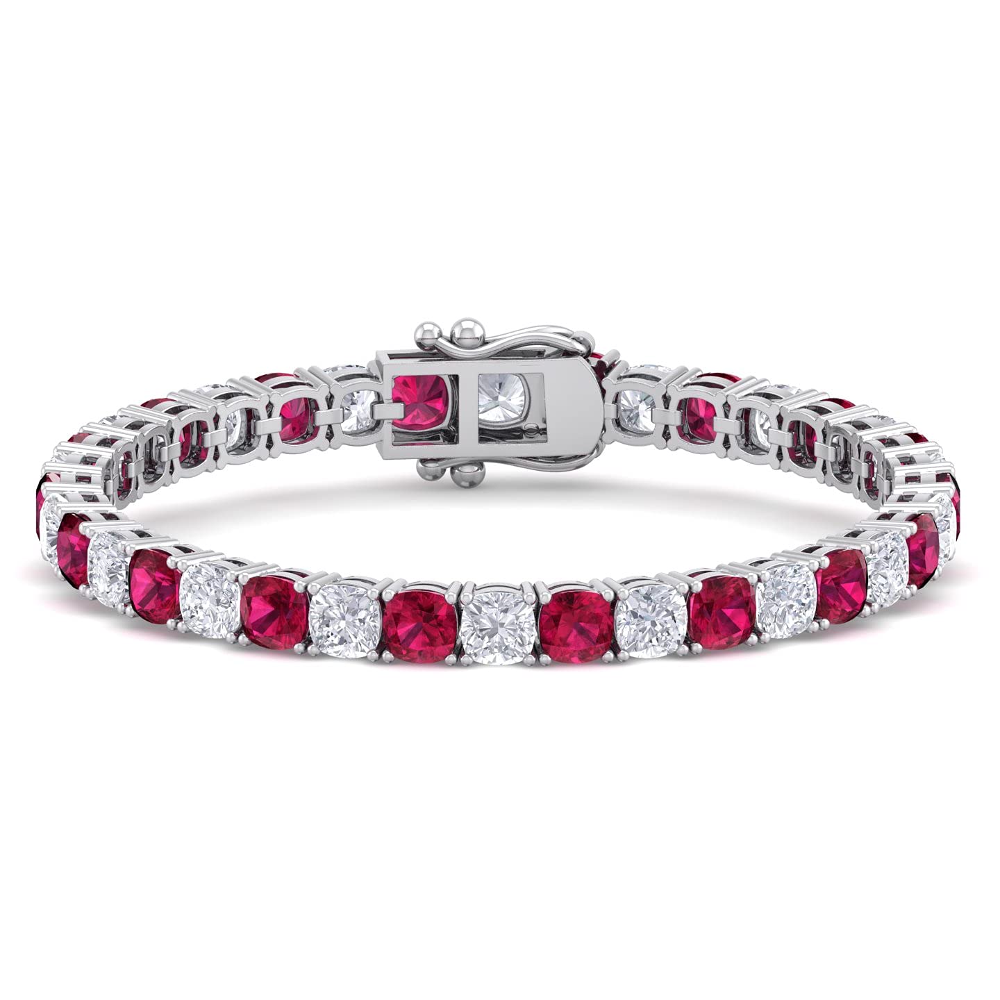Sterling Silver Tennis Bracelet for Women - 23.5 CTTW Simulated Gemstone Bracelet with Colorful Stones | Elegant Jewelry Gift for Birthday, Anniversary & Special Occasions