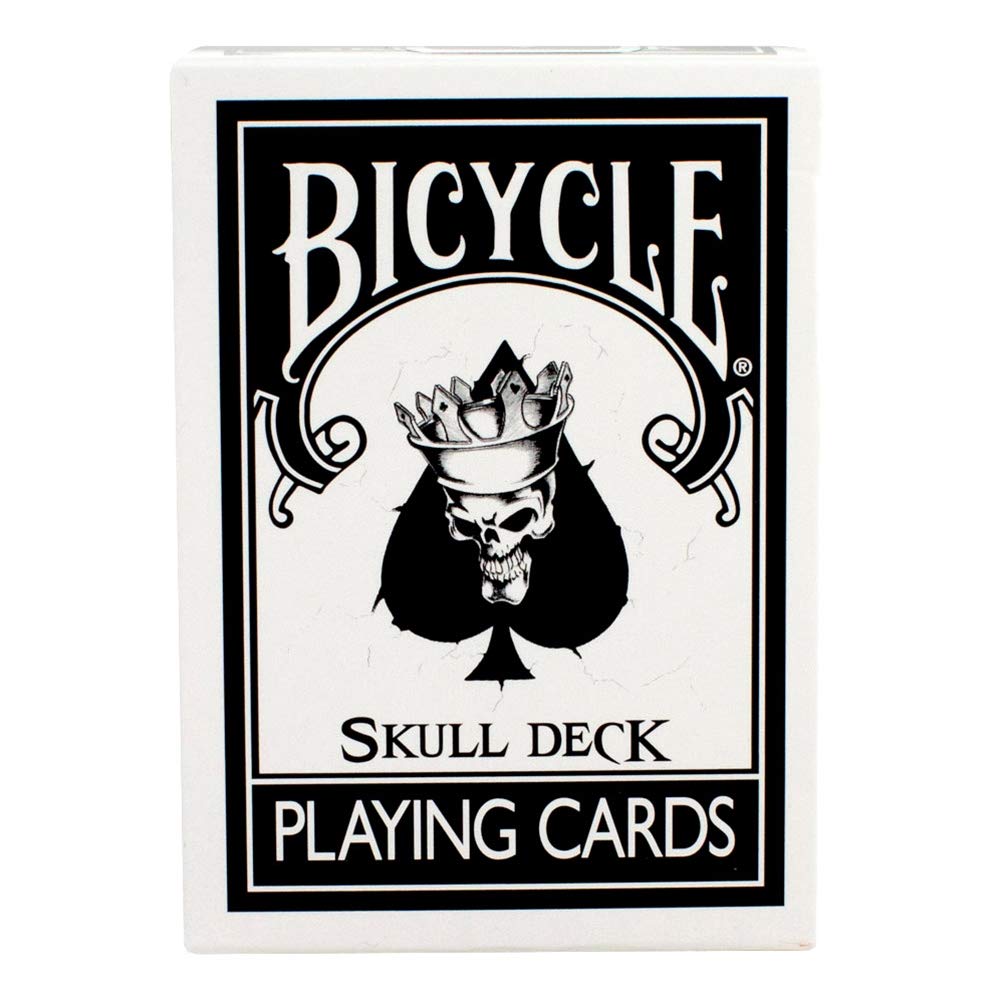 Bicycle Skull Deck Playing Cards - Premium Quality with 4 Bonus Magic Cards for Poker, Cardistry, Magic Tricks & Collectors