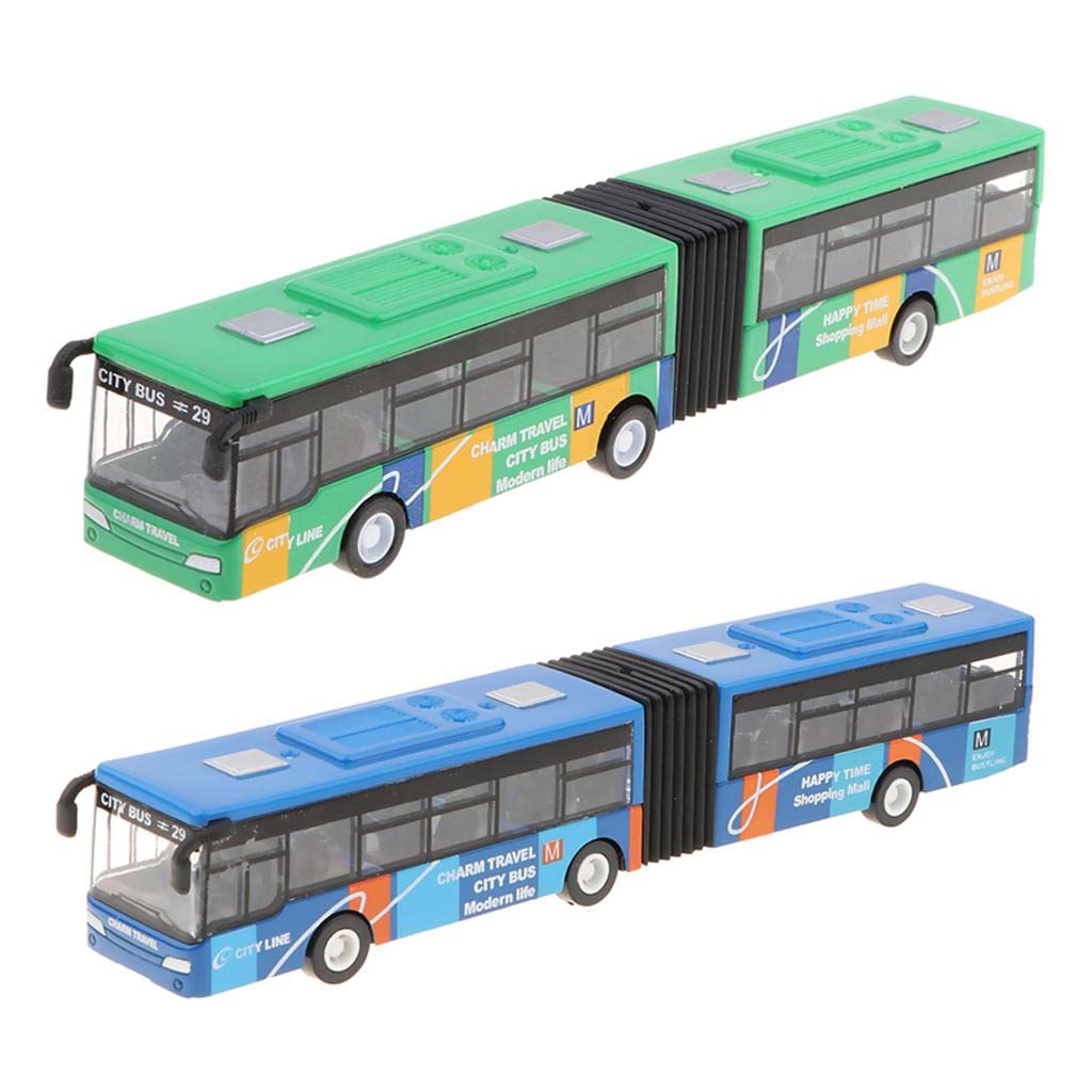 TOOYFUL 1:64 Scale Pull Back Toy Bus - Blue & Green Collectible Model Car for Kids, Boys & Girls | Perfect for Playtime, Birthday Gifts & Car Collection Displays