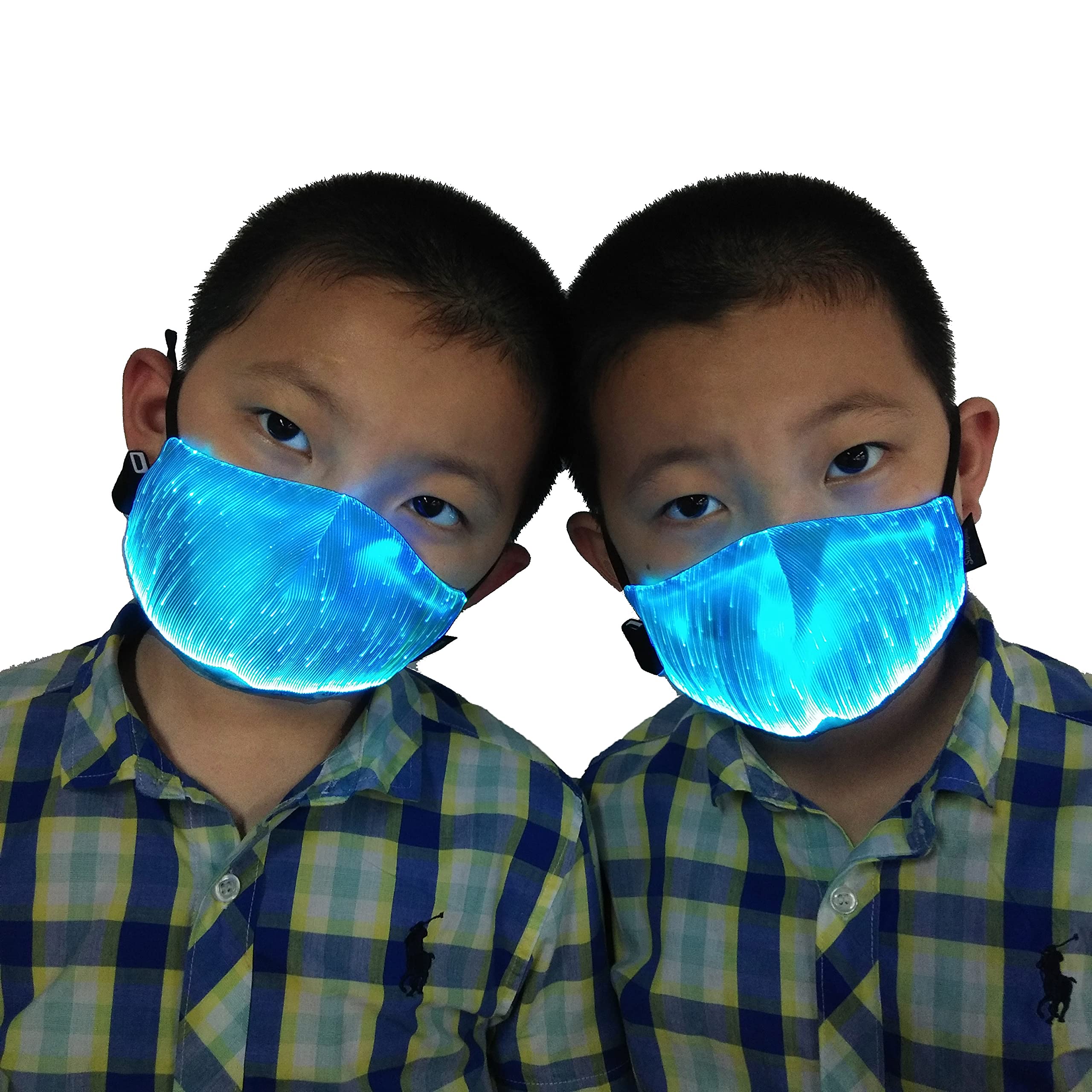 LED Face Mask for Kids - RGB Fiber Optic Light Up Halloween Party Mask for Boys & Girls | Fun Costume Accessory for Raves, Trick-or-Treating & Dress-Up Play