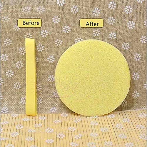 Liv'Oliv 24-Piece Compressed Facial Cleansing Sponge Puffs - Soft Makeup Remover Pads for Gentle Exfoliation | Travel-Friendly & Eco-Friendly Beauty Tools | Perfect for Daily Skincare & Makeup Removal