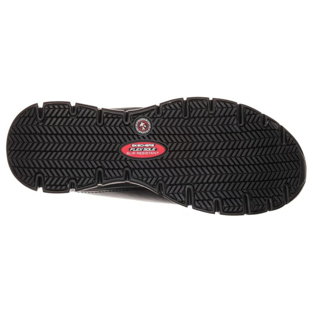 Skechers Trickel Women's Slip-Resistant Athletic Shoes - Black (Style 76550) | Comfortable Work Shoes for Nurses, Waitresses & Healthcare Professionals