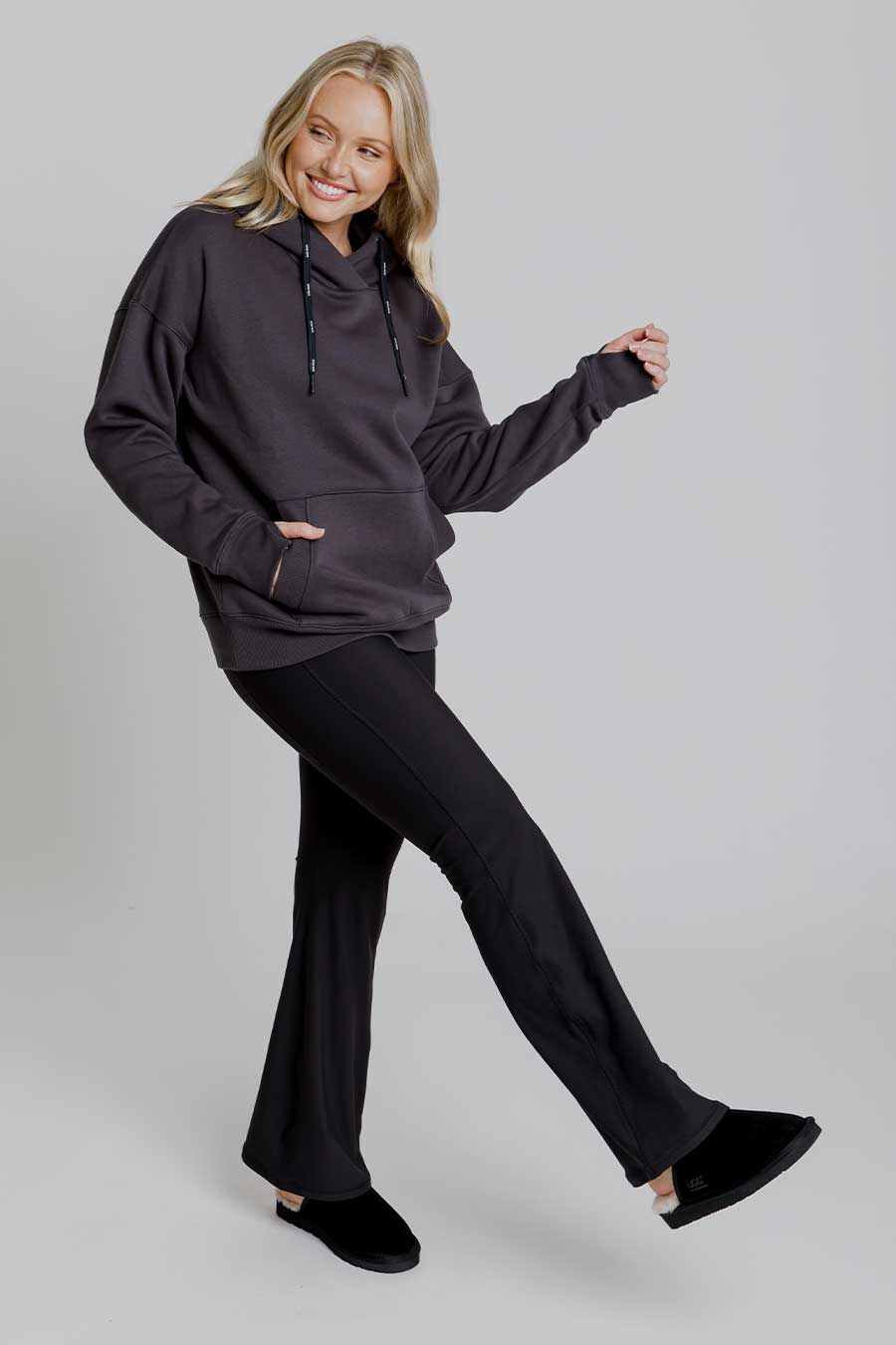 Off Duty Hoodie - Charcoal Black | Cozy Pullover Sweatshirt for Men & Women | Perfect for Casual Wear, Lounging & Outdoor Activities