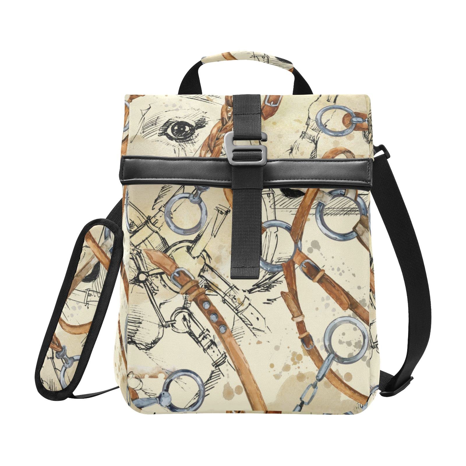 Vintage Horse Watercolor Insulated Lunch Backpack - Stylish Cooler Bag for Women, Men & Kids - Perfect for Picnics, Work, School & Outdoor Adventures