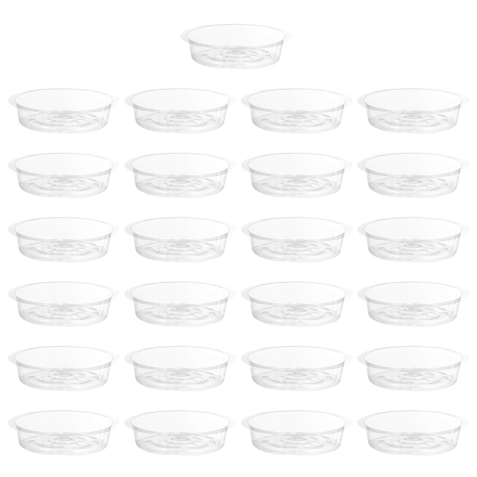 Yardwe 25Pcs Plastic Plant Saucers - Flower Pot Trays for Indoor/Outdoor Plants - Drainage Catchers for Pots 4-12 Inches - Perfect for Garden, Balcony, and Home Decor