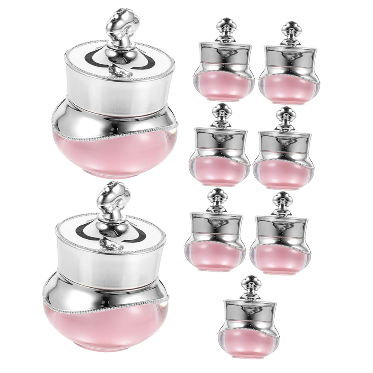 FRCOLOR Acrylic Cream Jars with Lids - 18 Pack for Travel & Cosmetics Storage