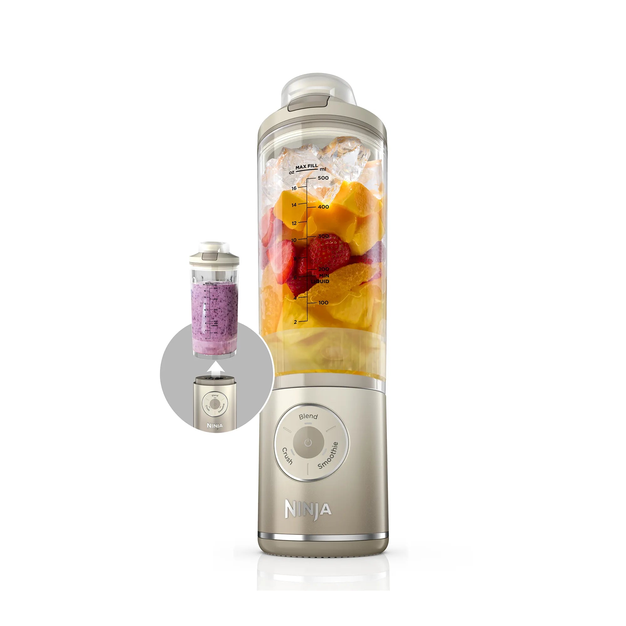 Ninja Blast Max Cordless Portable Blender - Powerful 1000W Motor, 20oz Travel Cup, USB Rechargeable for Smoothies, Protein Shakes & Meal Prep - Perfect for Gym, Office & Outdoor Adventures
