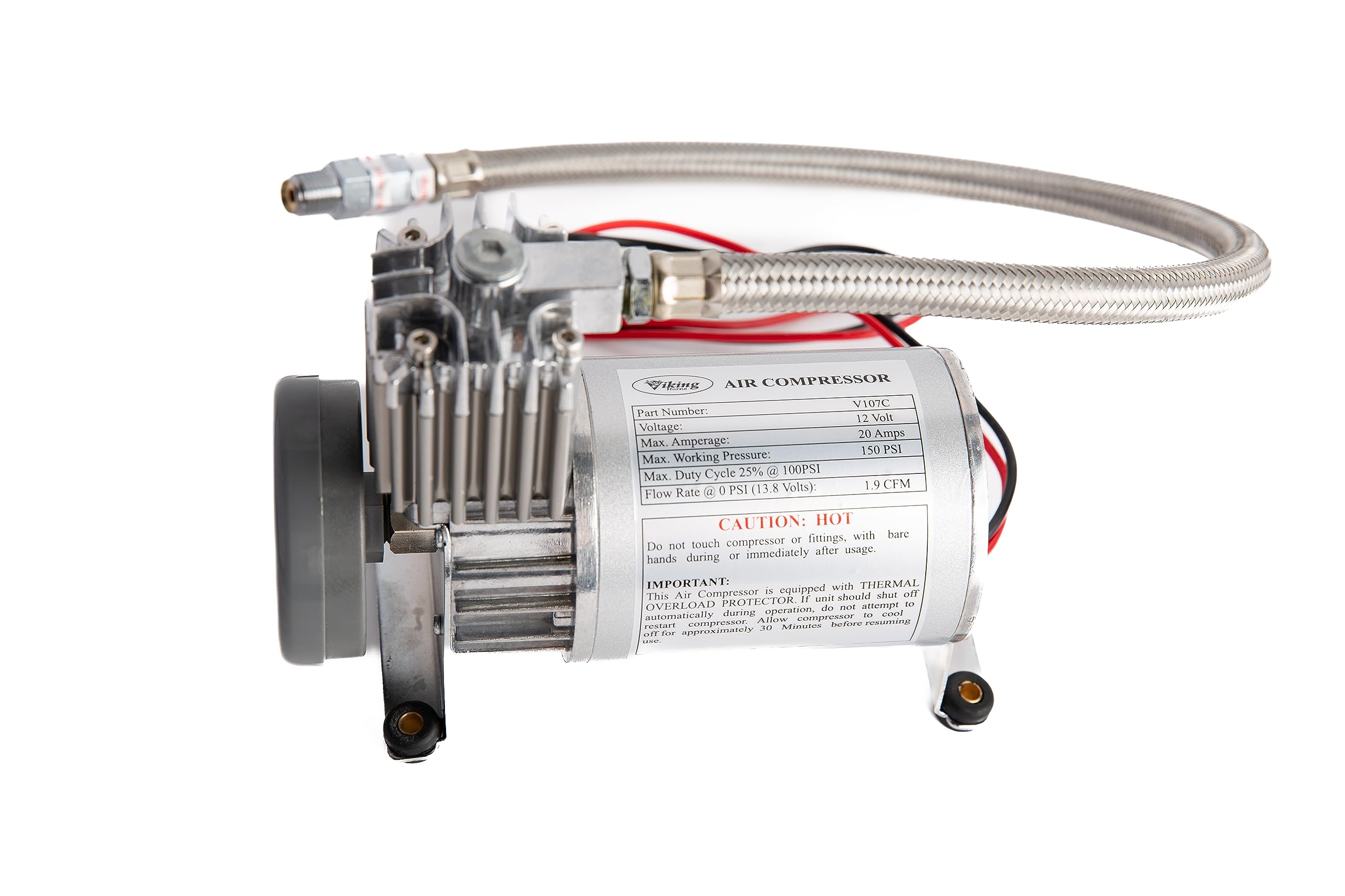 Viking Horns Heavy Duty 150 PSI Air Compressor for Train Air Horns & Air Suspension Systems - Perfect for Trucks, Boats & Off-Road Vehicles
