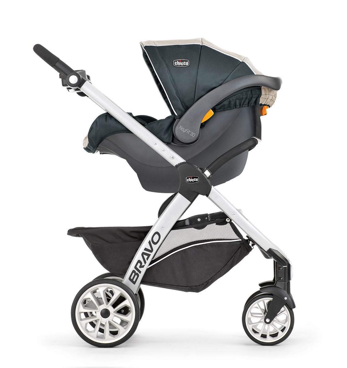 Chicco Bravo Trio Travel System - Lightweight Stroller, Infant Car Seat & Base - Lilla | Safe & Convenient Baby Travel Gear for Newborns to Toddlers | Perfect for Shopping, Travel & Daily Walks