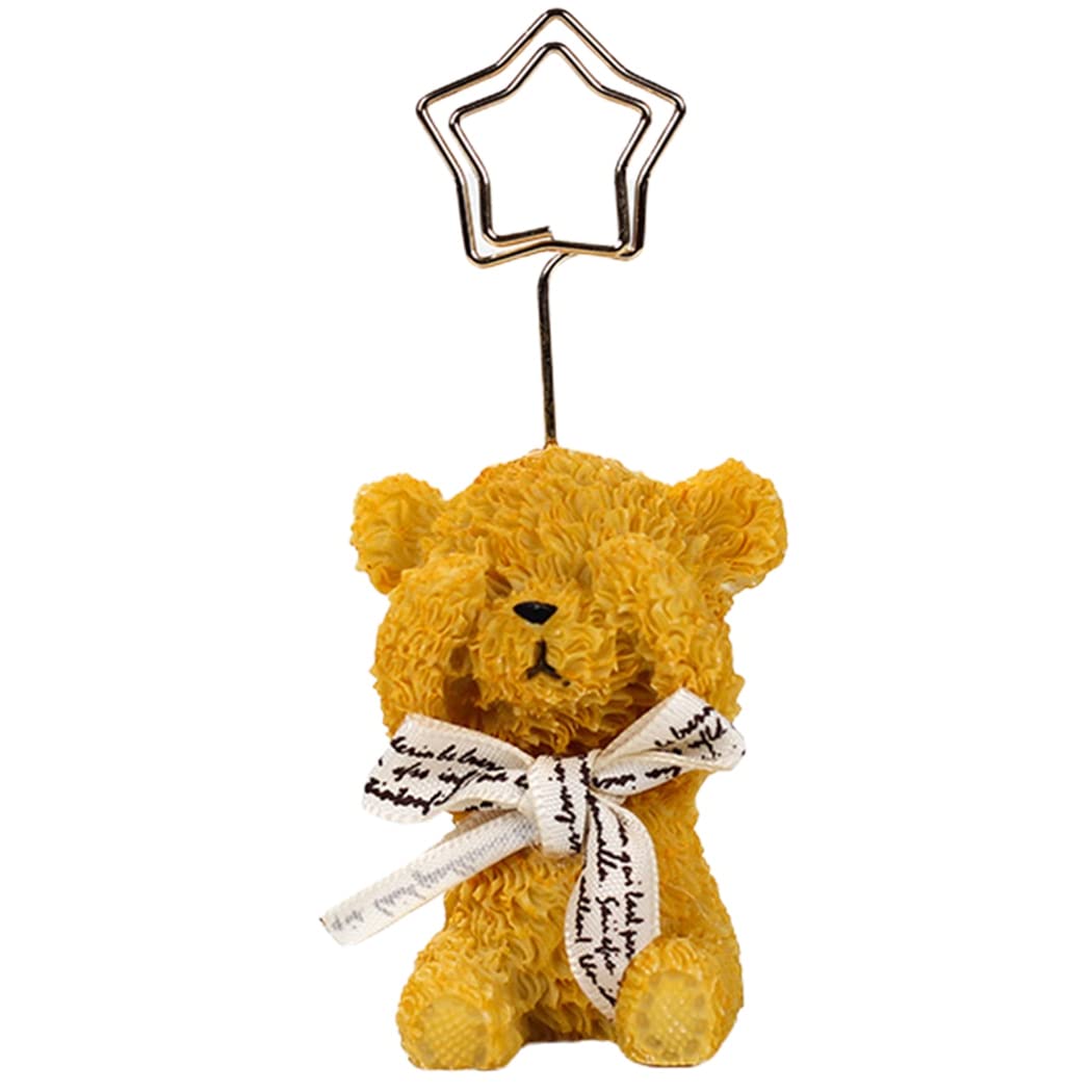 JUSTDOLIFE Resin Place Card Holders - Cute Cartoon Table Number Stands & Wire Photo Holders for Weddings, Parties, and Events
