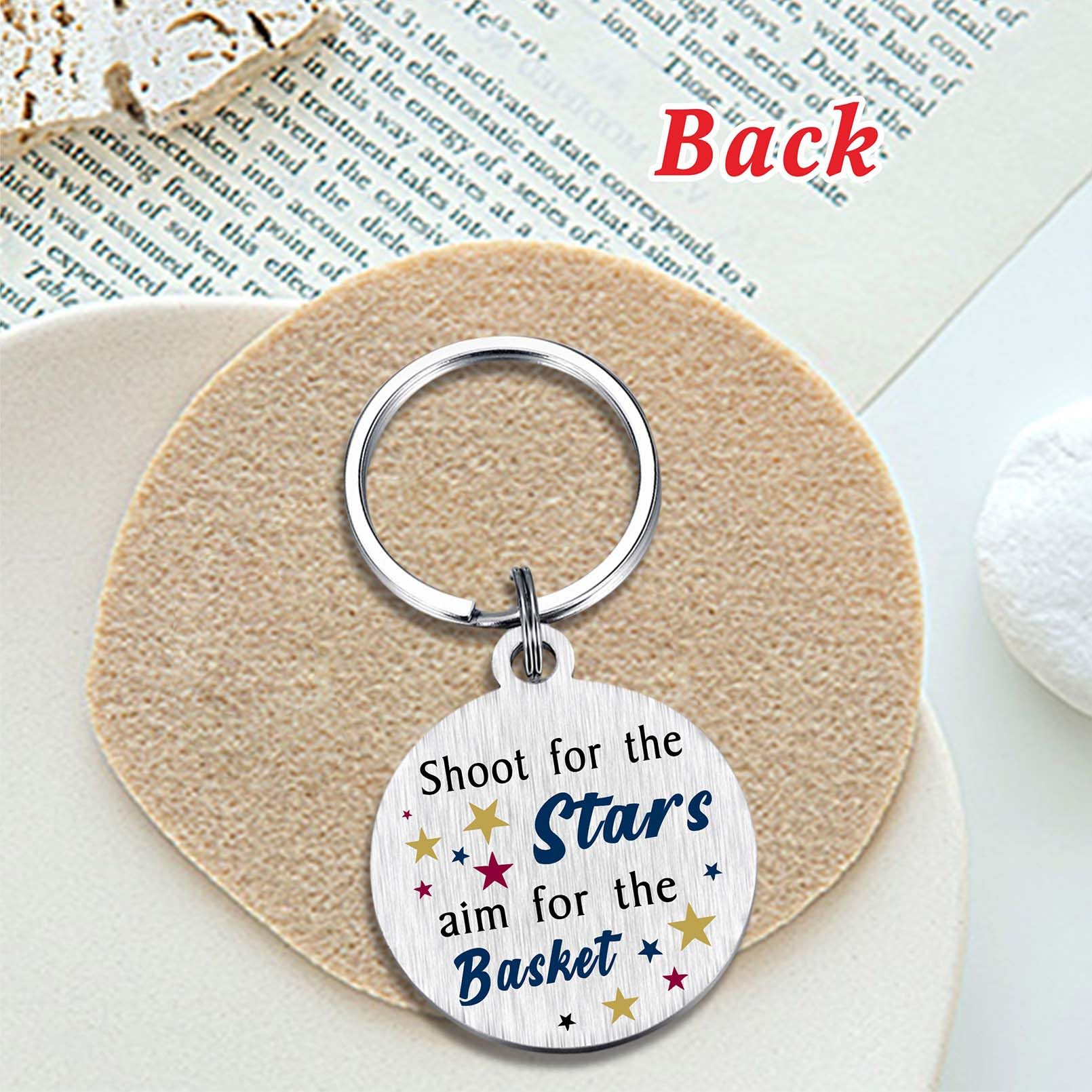 BAZLJY Basketball Keychain - Perfect Senior Night Gift for Basketball Players, Fans, Coaches & Enthusiasts - Durable Key Ring for Game Days, Team Events & Sports Locker Decor